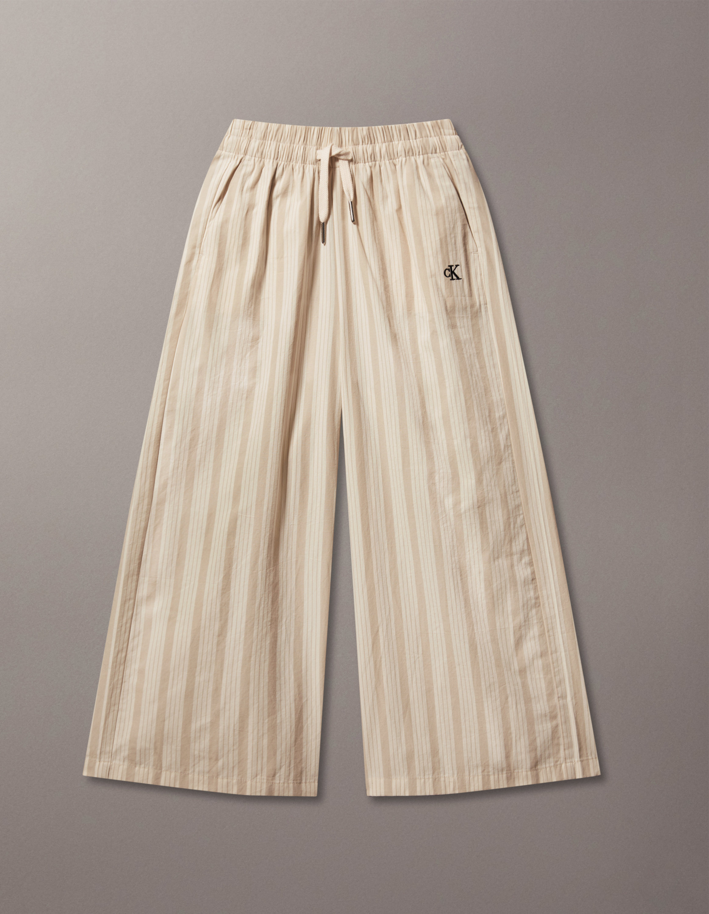 Girls Relaxed Striped Poplin Pants