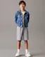 Kids Unisex Monogram Relaxed Shorts