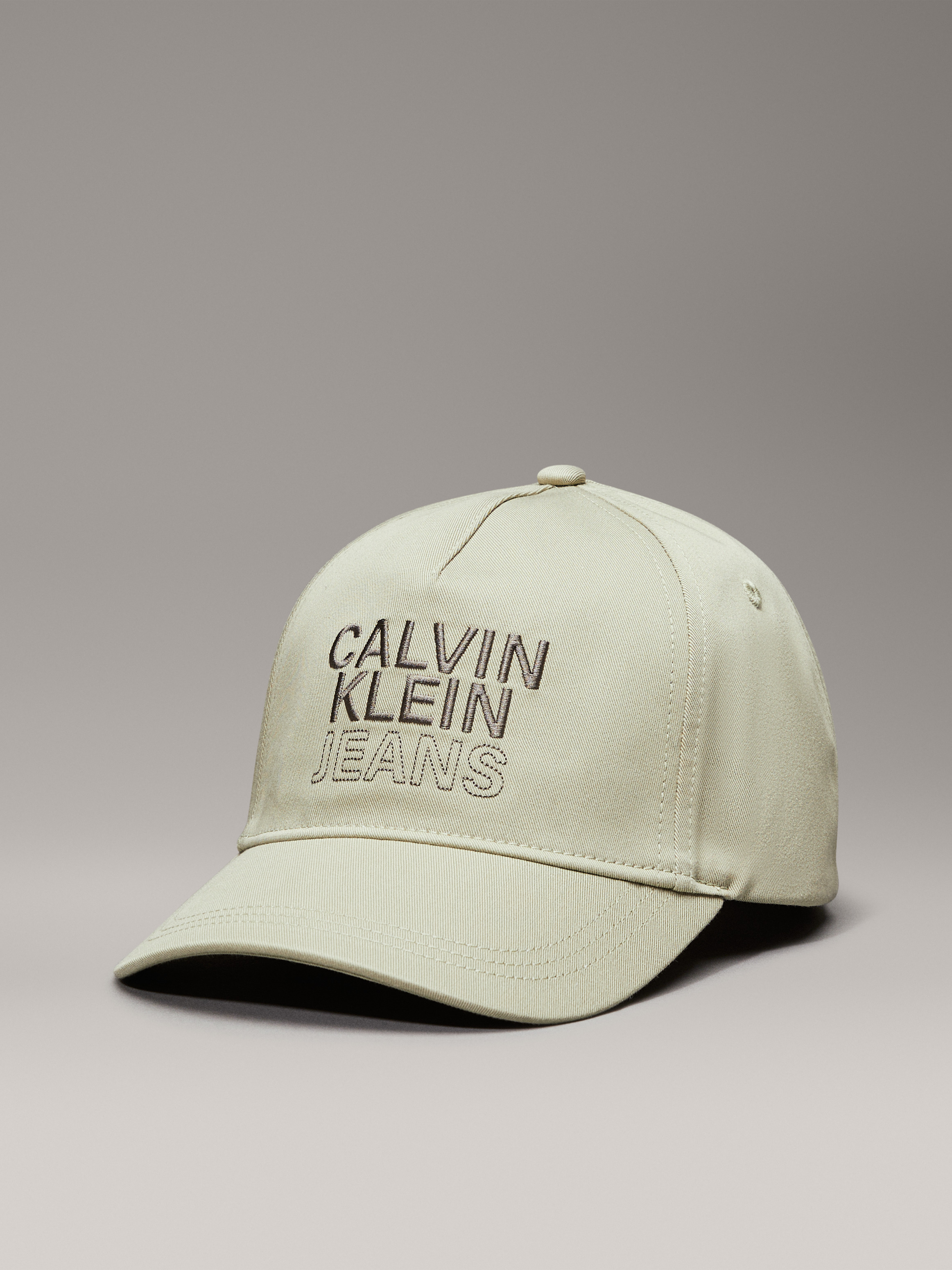 【 】CKJ Monogram Embroidered Ball Cap_BEIGE Calvin-Klein-Cap-CKJ-Mono-Logo