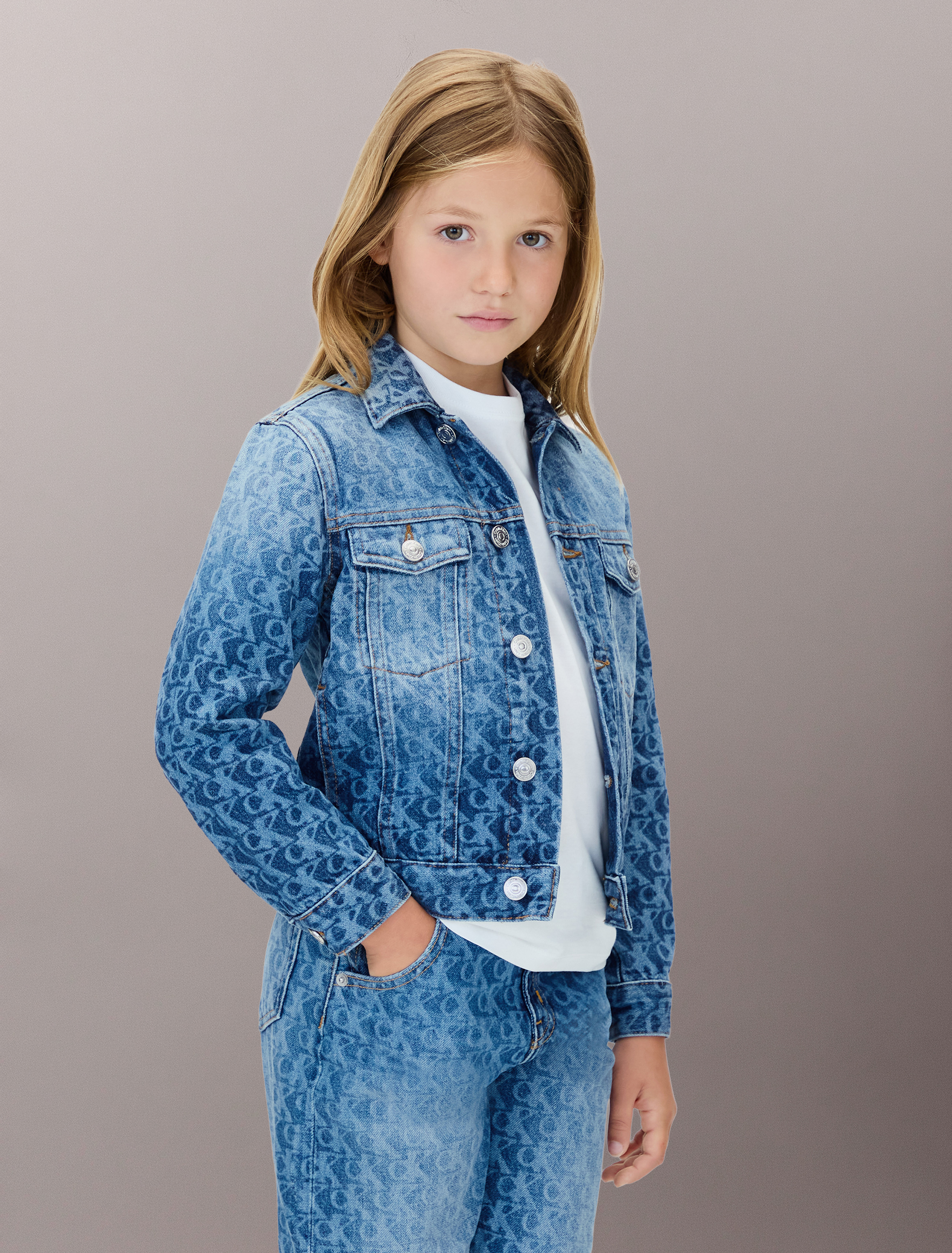 Kids Unisex Logo Trucker Jacket