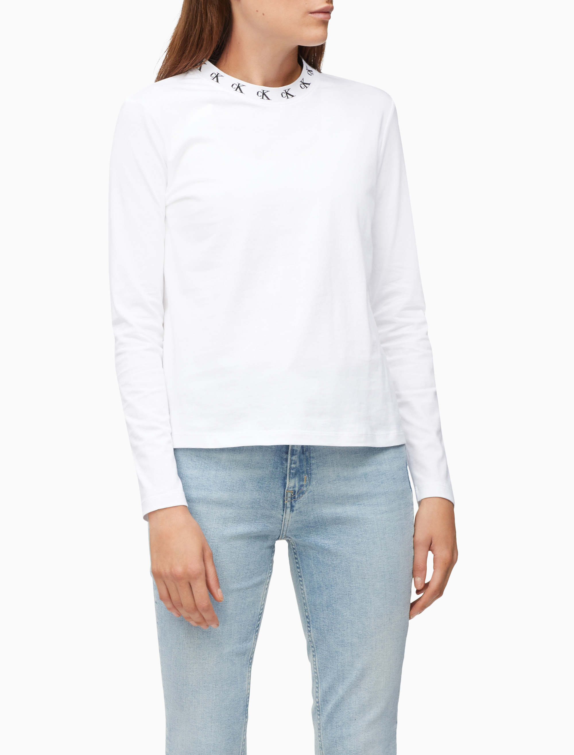 Long Sleeve Logo Collar T-shirt | T 