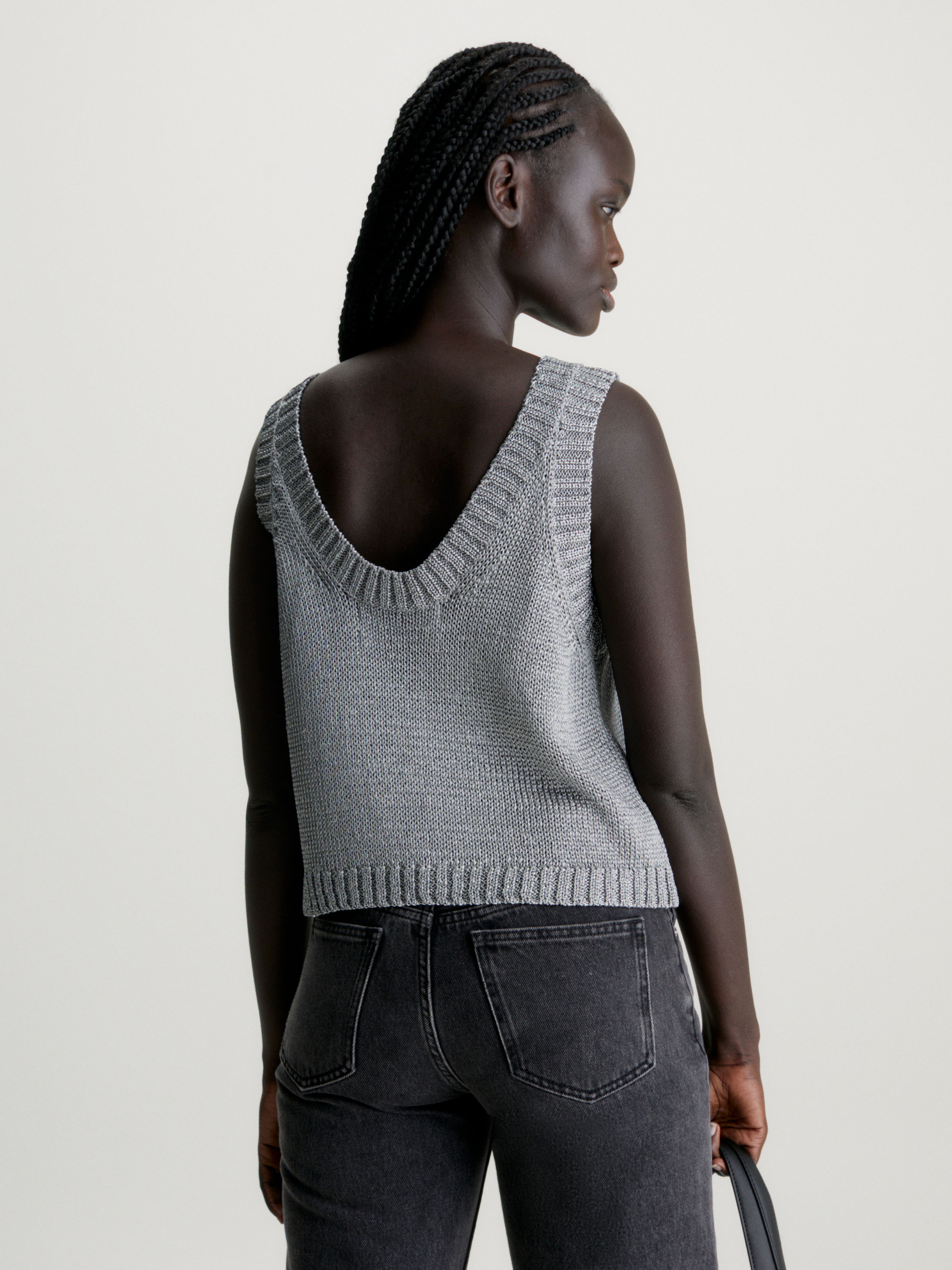 Metallic Knit Tank Top | Calvin Klein