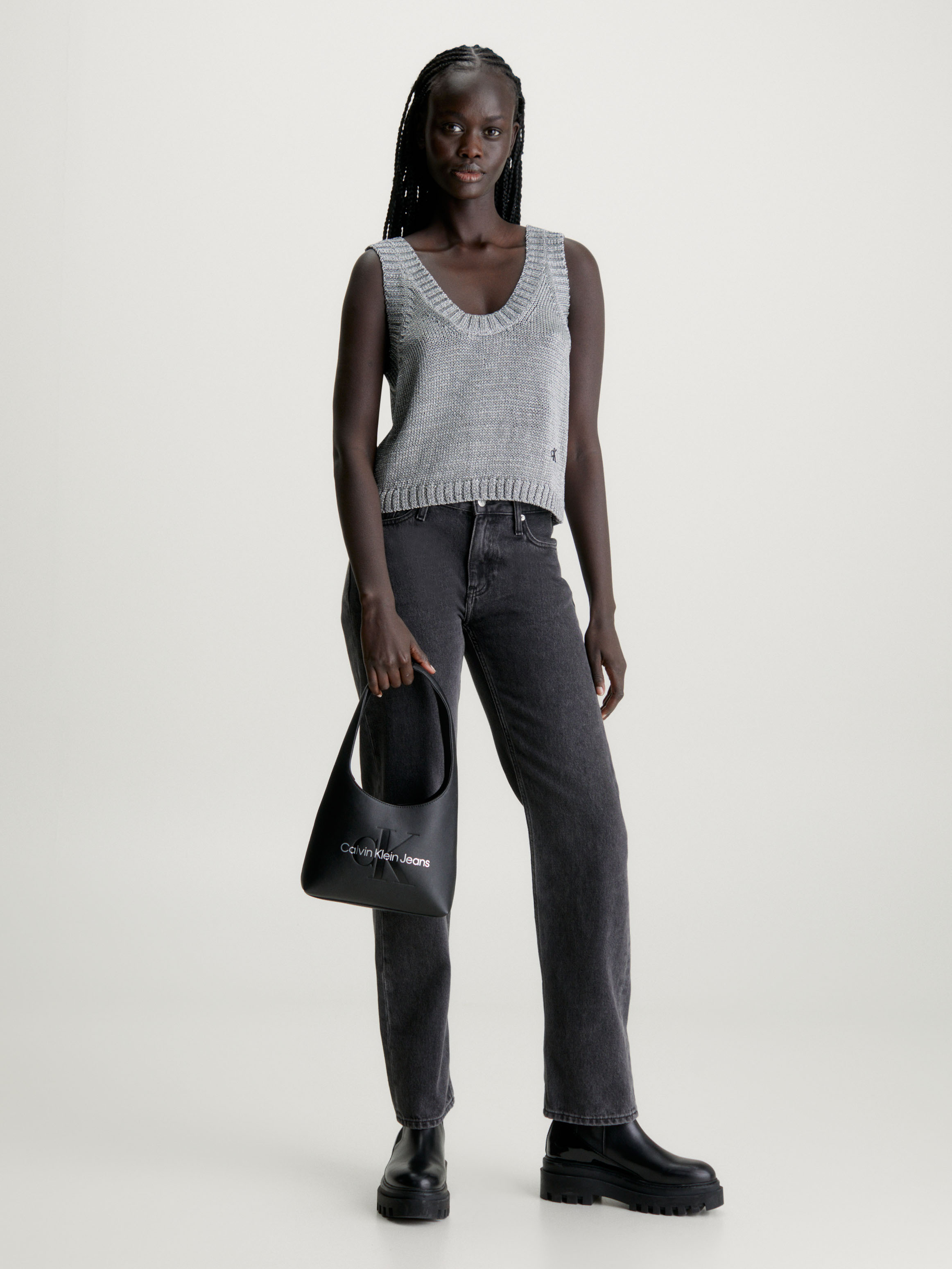 Metallic Knit Tank Top | Calvin Klein