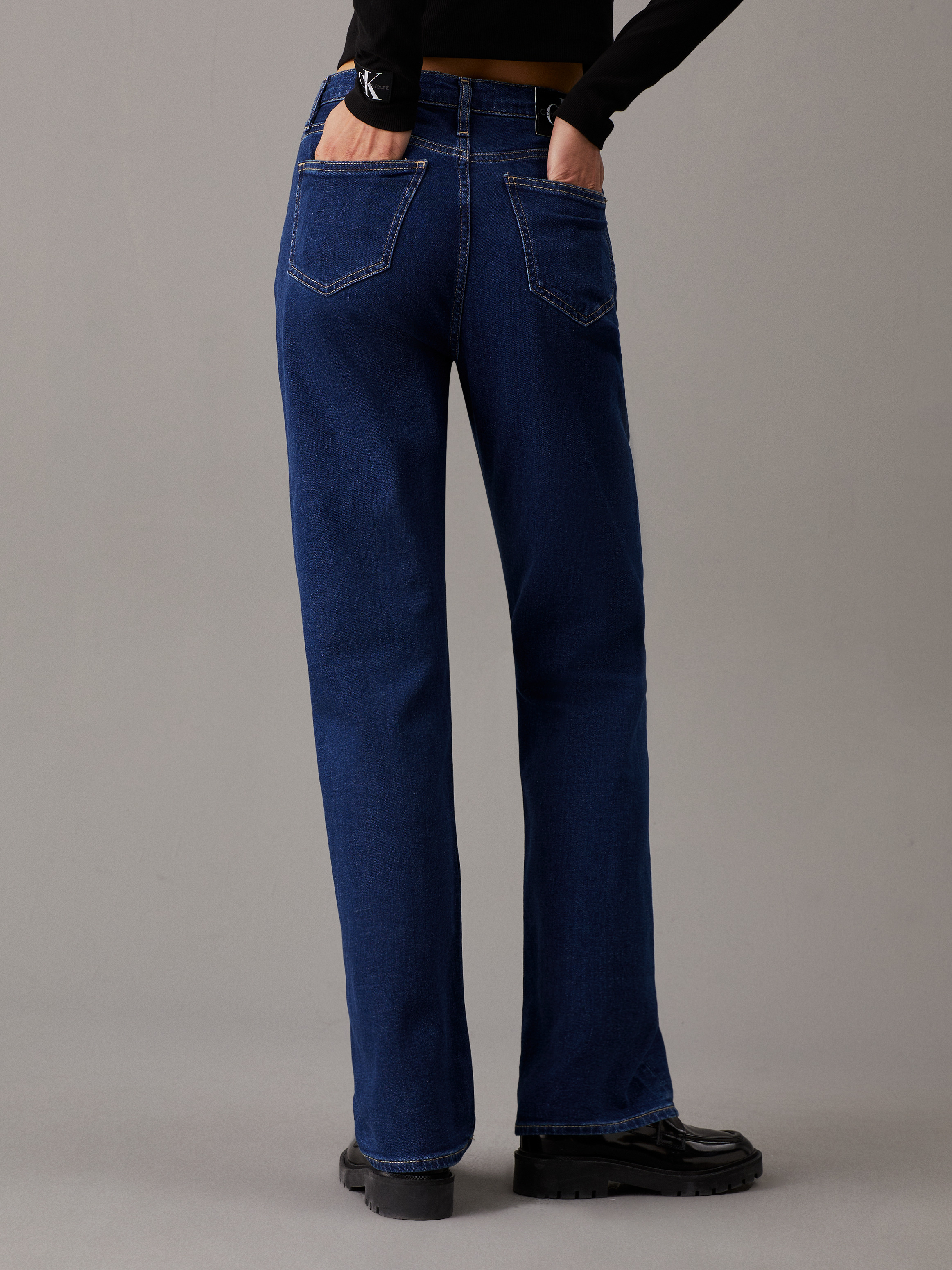 [CK JEANS] Modern Cotton Braret ★人気★ Men's fashion Jeans Style CHUCK Denim Blue Modern Fit