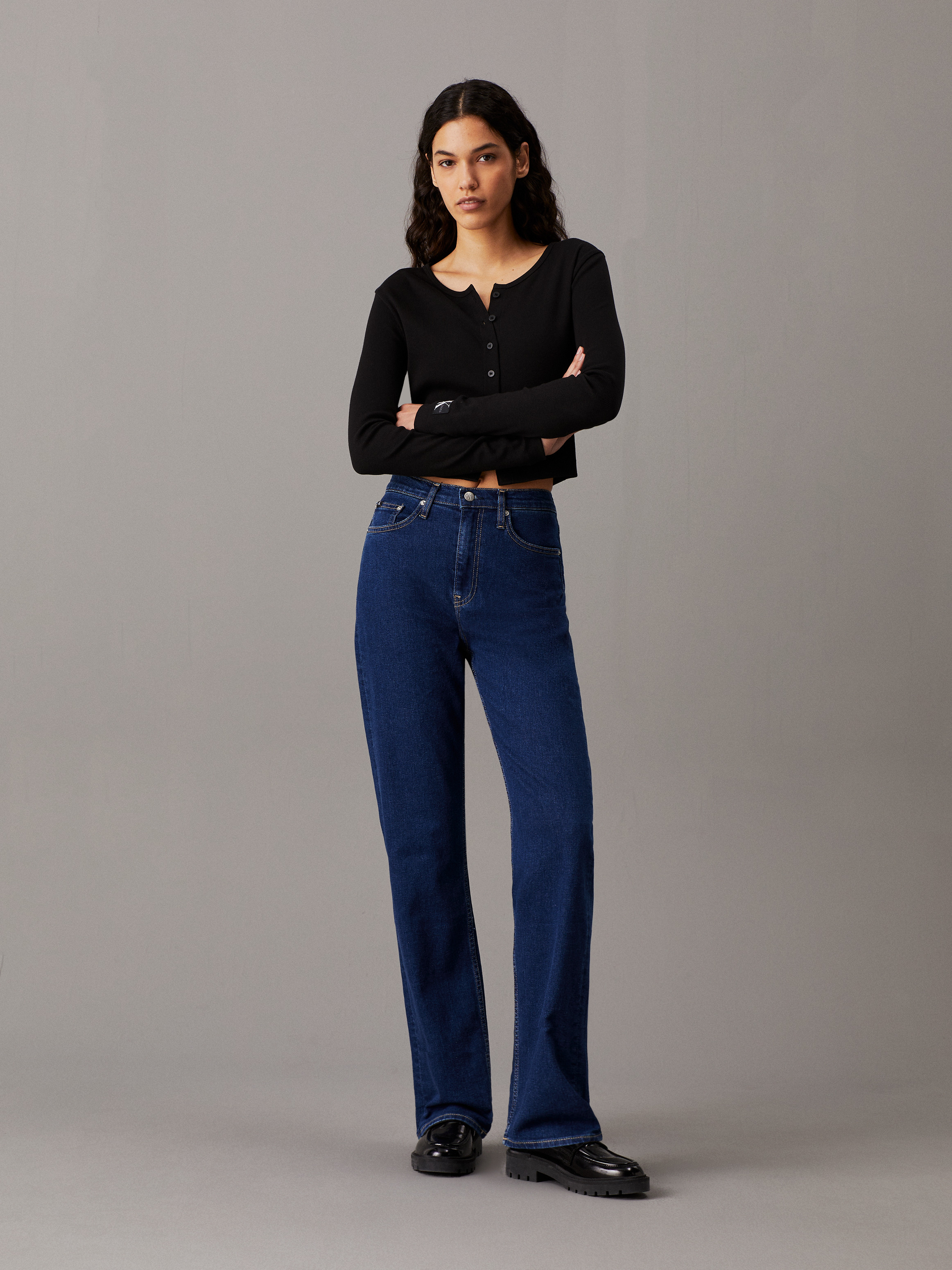 ★★ ★★ Here Mid Blue 90s Straight Fit Denim J2 Women's Curve Love Mid Rise 90s Straight Jean | Women's