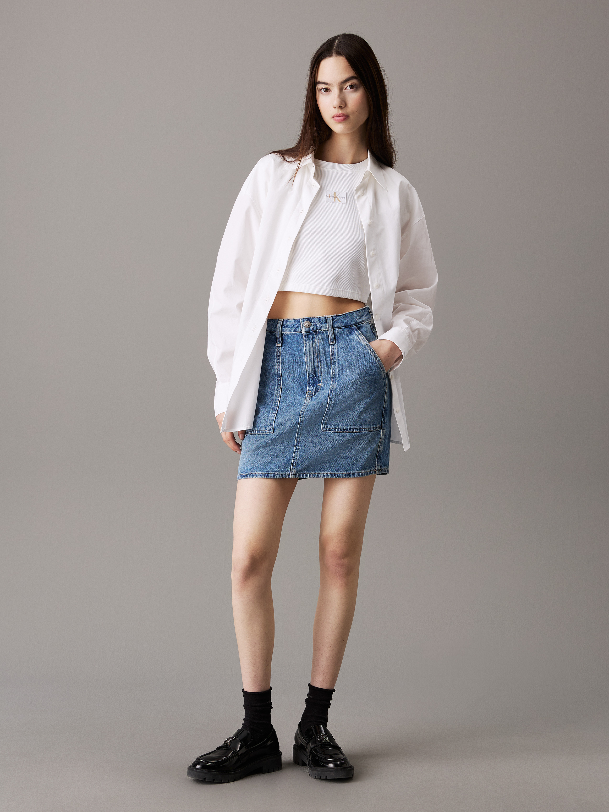 Denim Utility Mini Skirt | Calvin Klein