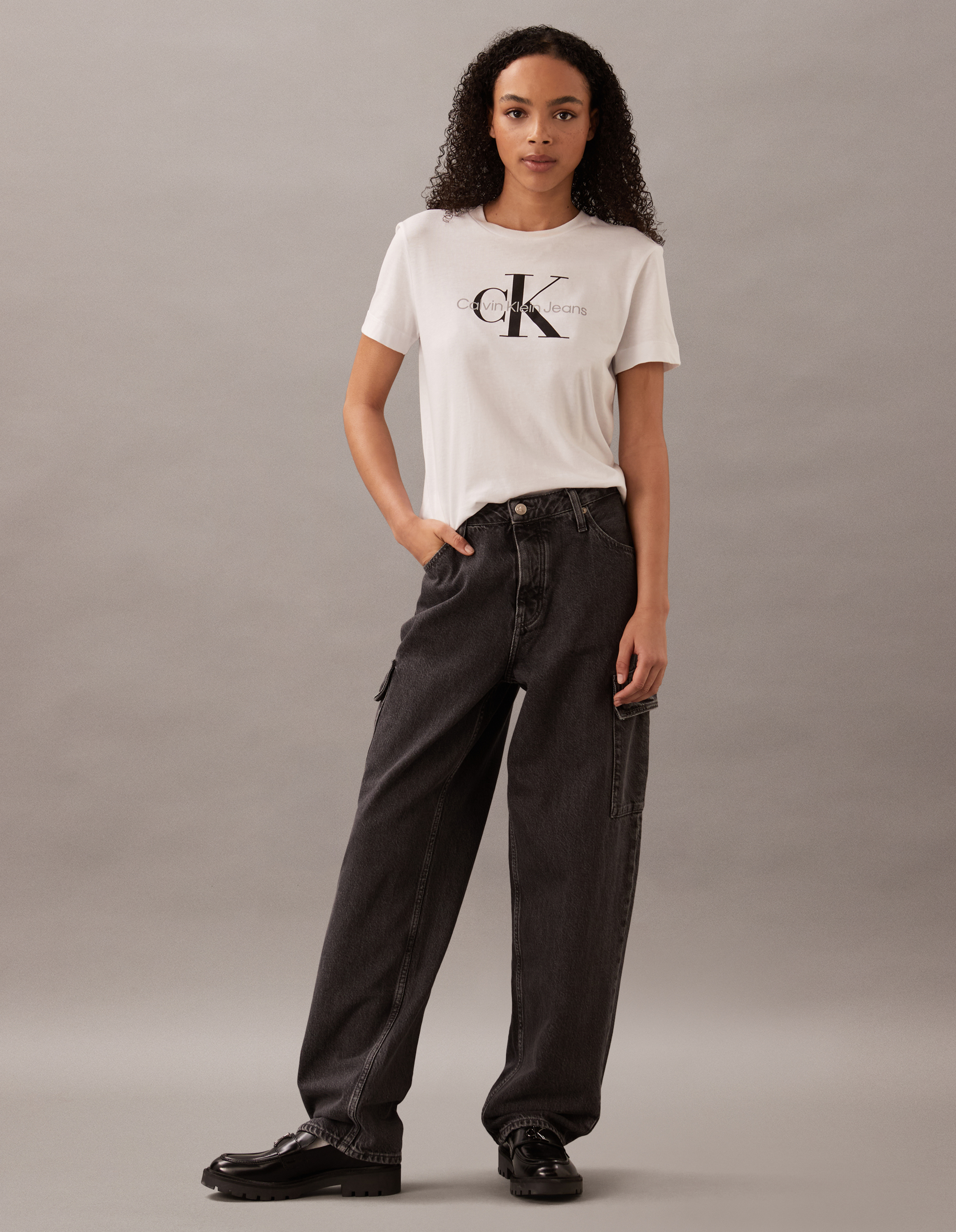 90s Straight Cargo Jeans | Calvin Klein