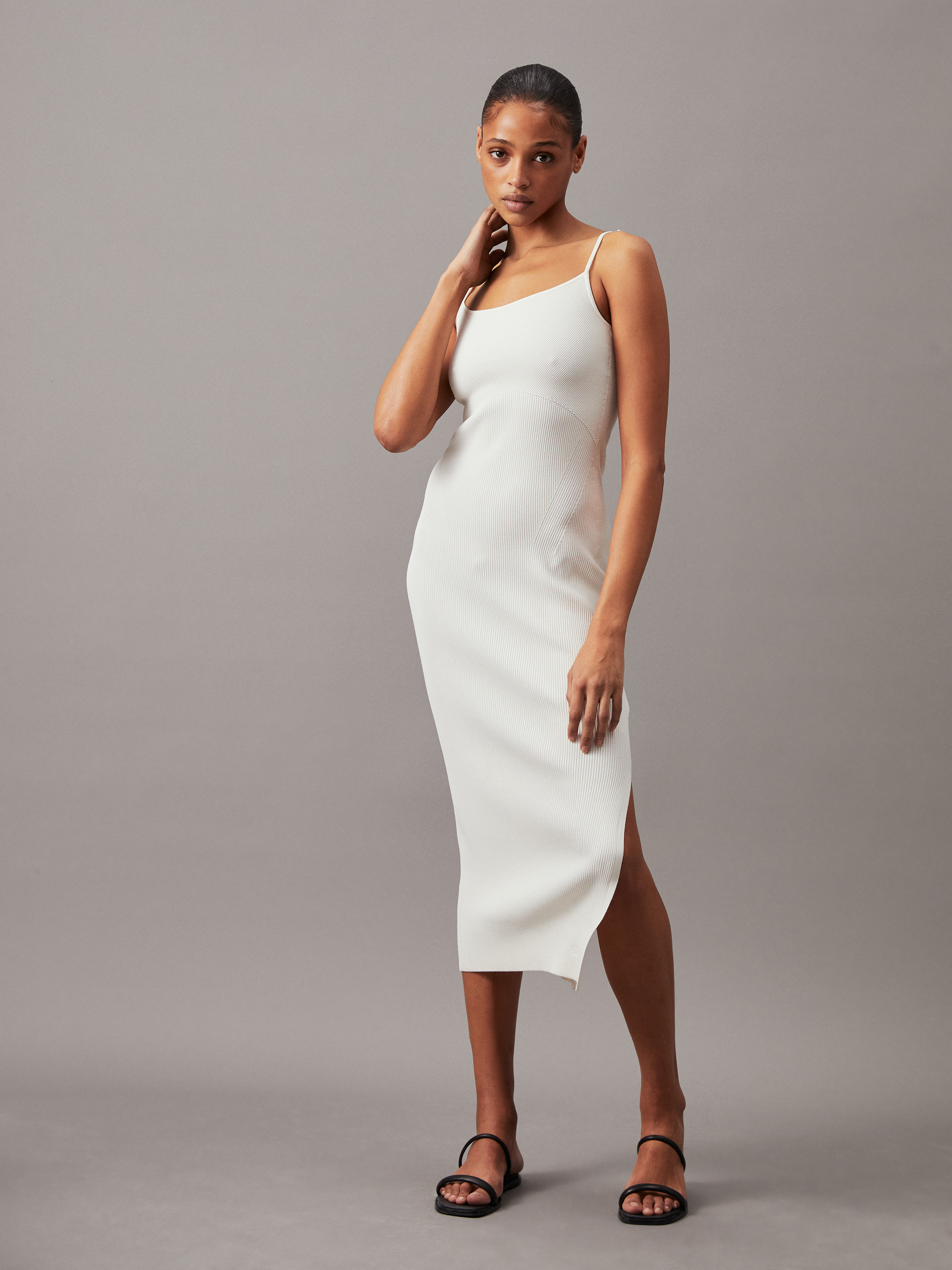 Sculpted Knit Midi Dress