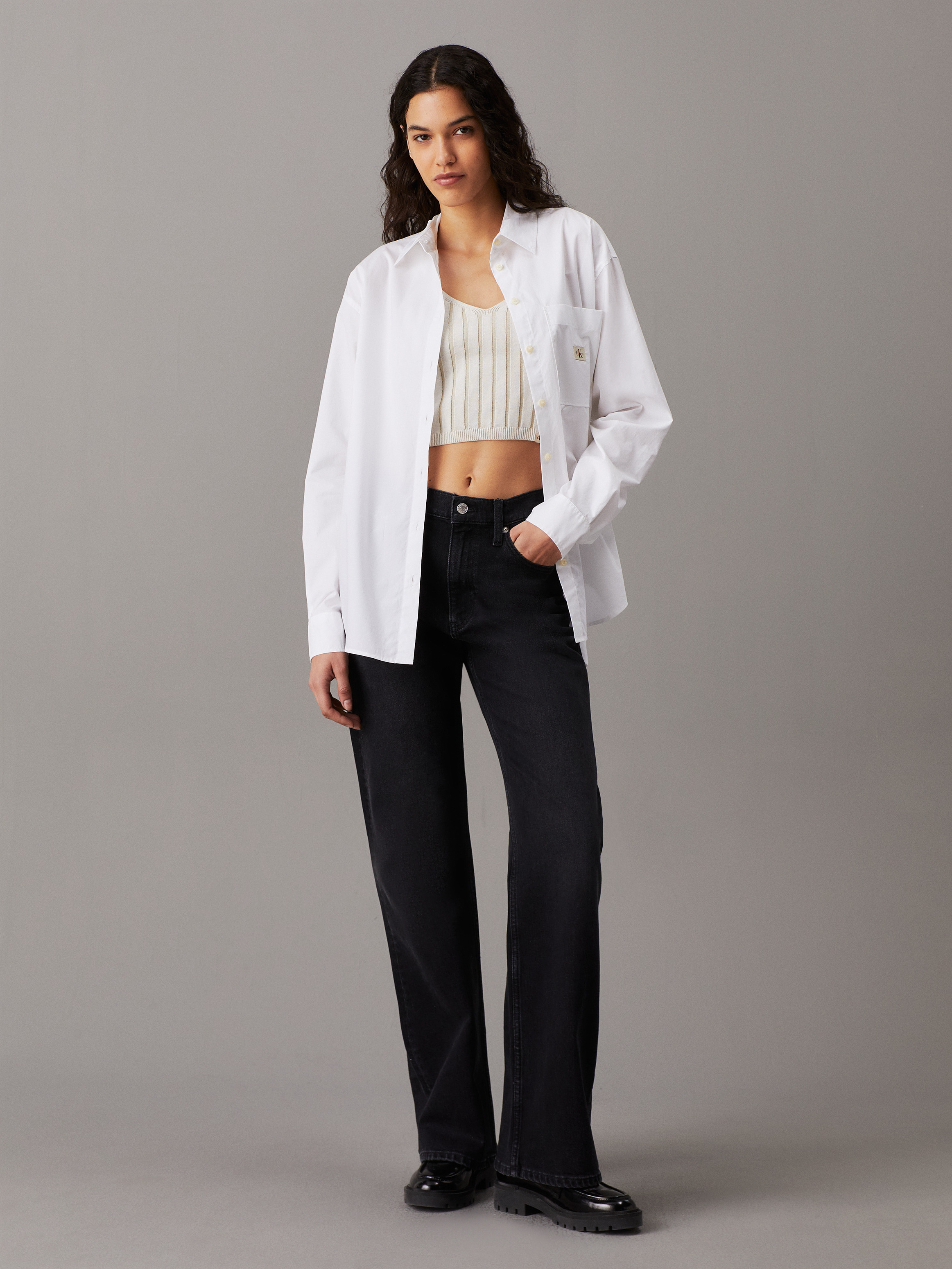 Relaxed Cotton Poplin Shirt | Calvin Klein