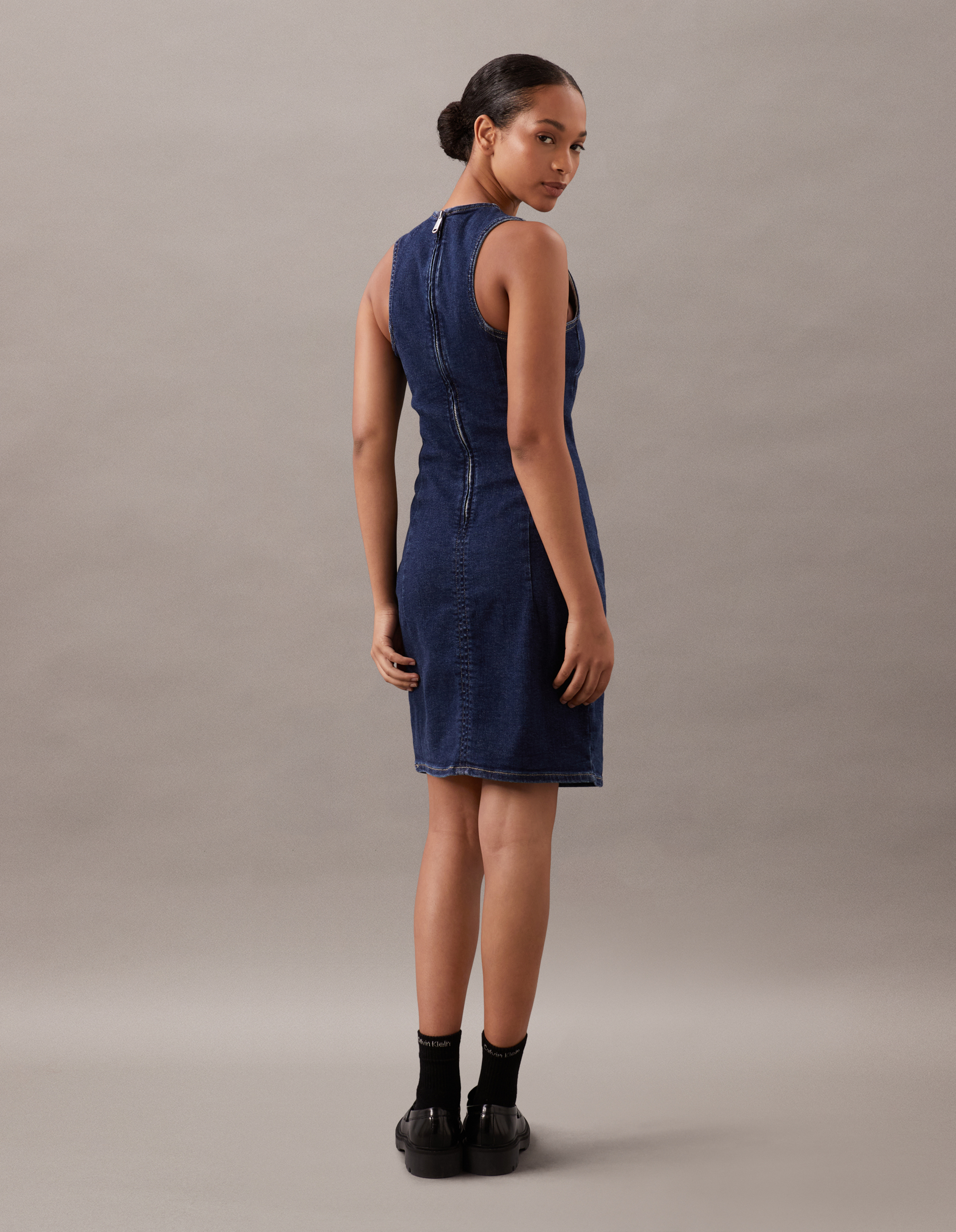 feather bodycon dress INTO THE NIGHT DENIM BODYCON MINI DRESS IN SILVER – AKIRA