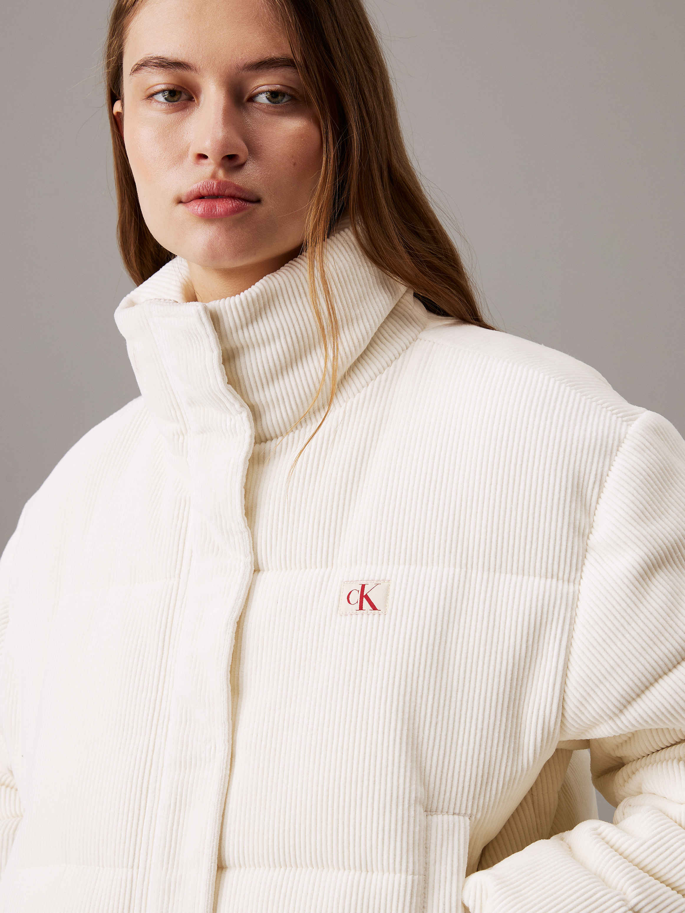即購入OK Eaphi corduroy puffy jacket ivory CORDUROY PUFFY JACKET / ivory , beige / short , 2 2024AW