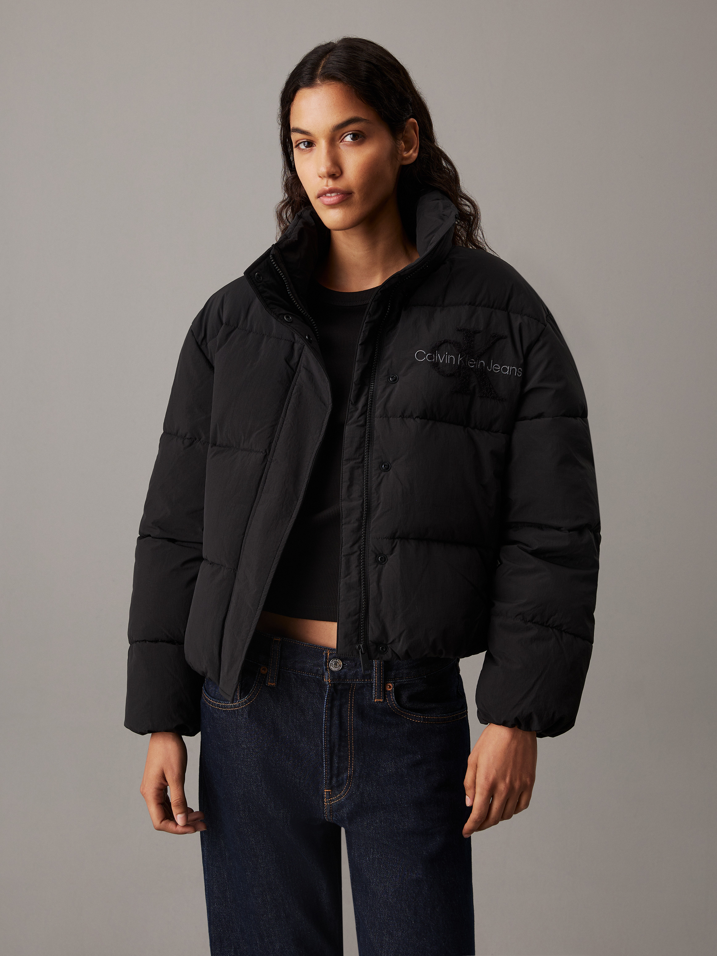 ★正規品★ 【 JEANS】 Cropped Satin Puffer Jacket 20708755_52465649_600.jpg