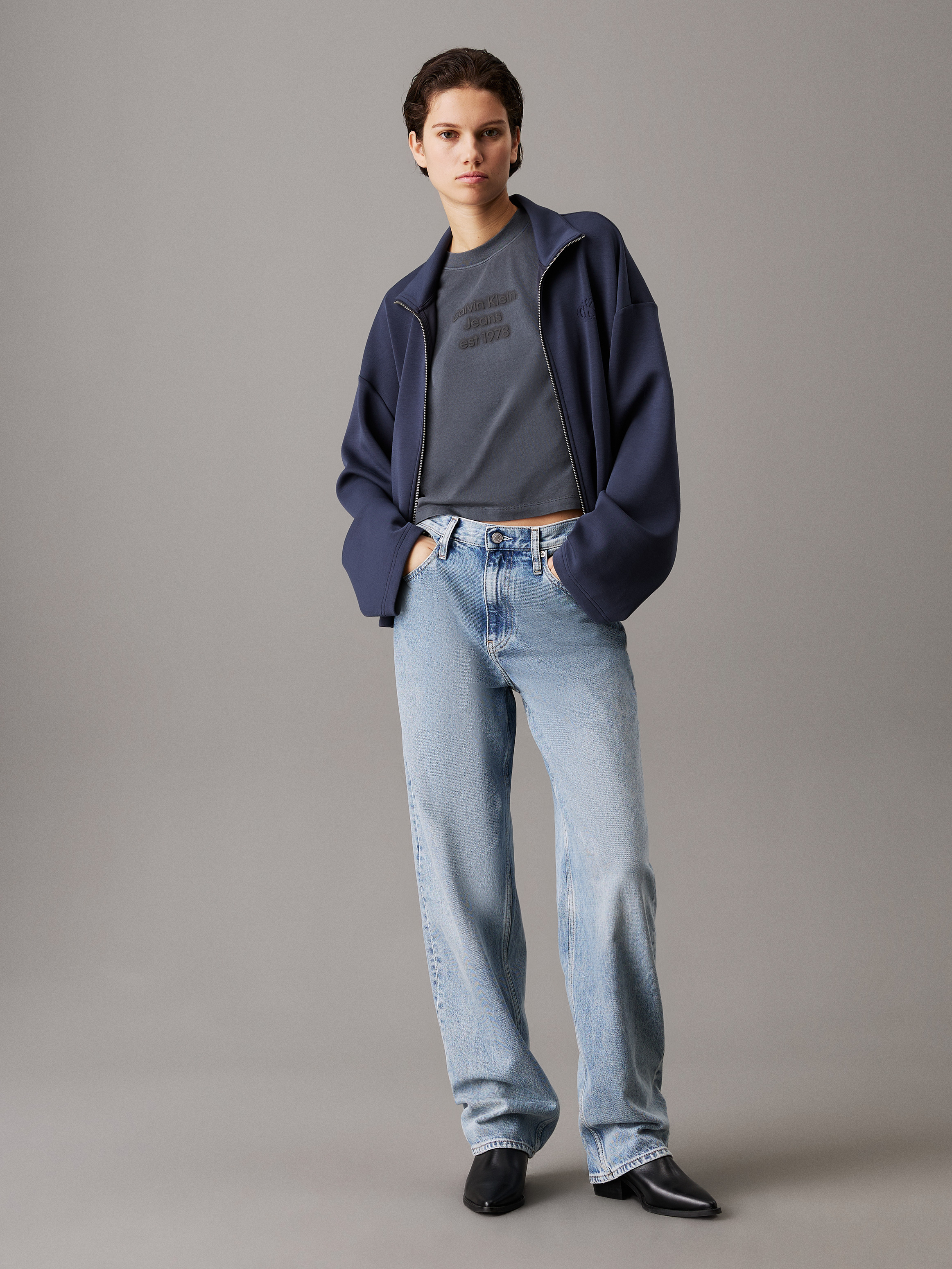 Slim Washed Logo Baby Tee | Calvin Klein
