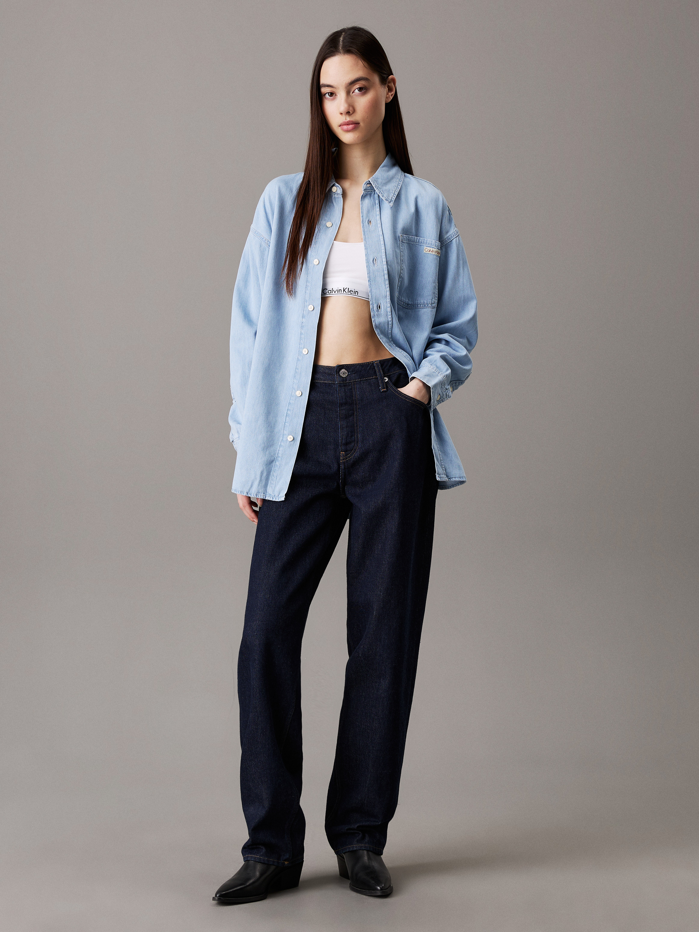 Oversized Denim Shirt | Calvin Klein