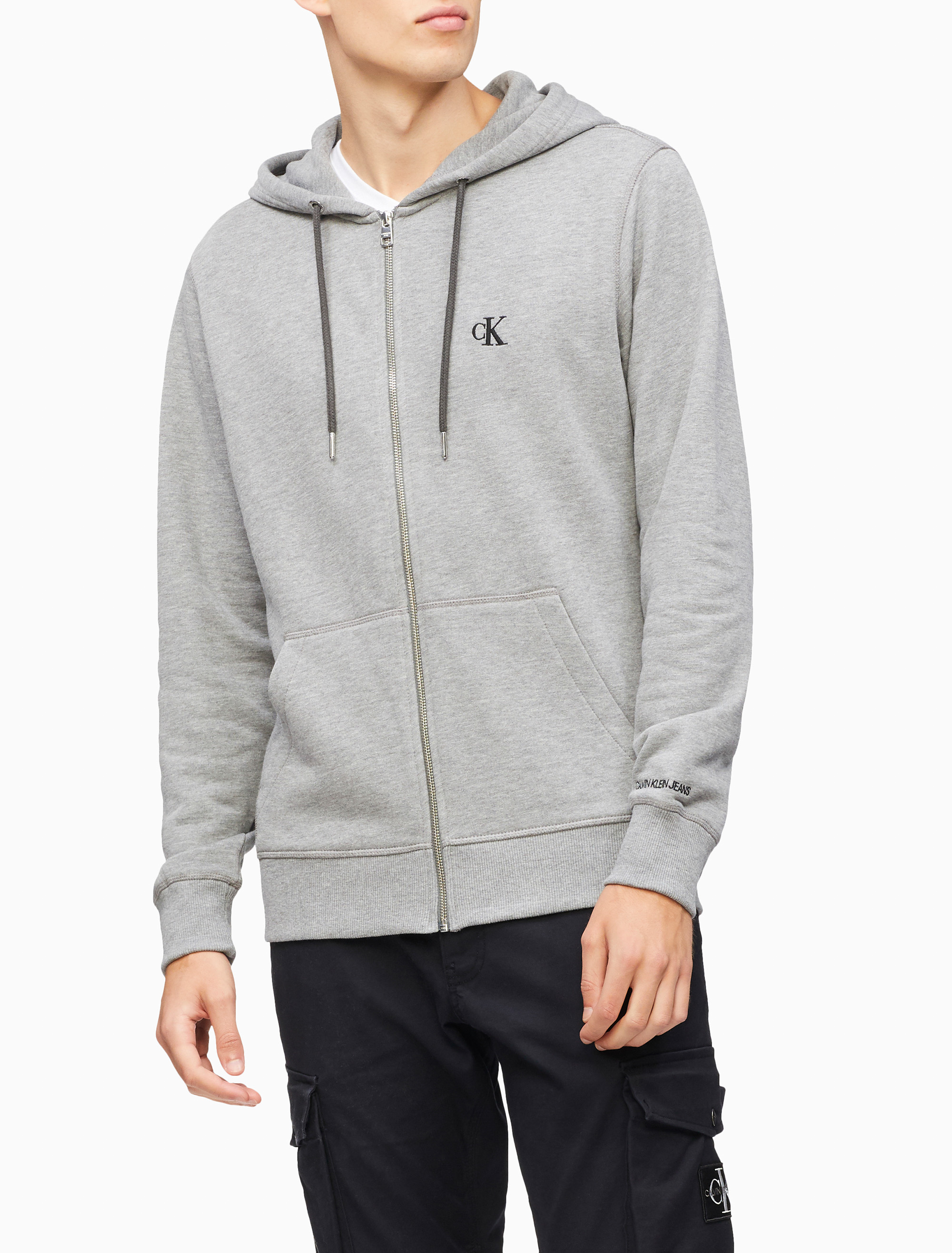 Ck Essential Zip Through Sweatshirt 