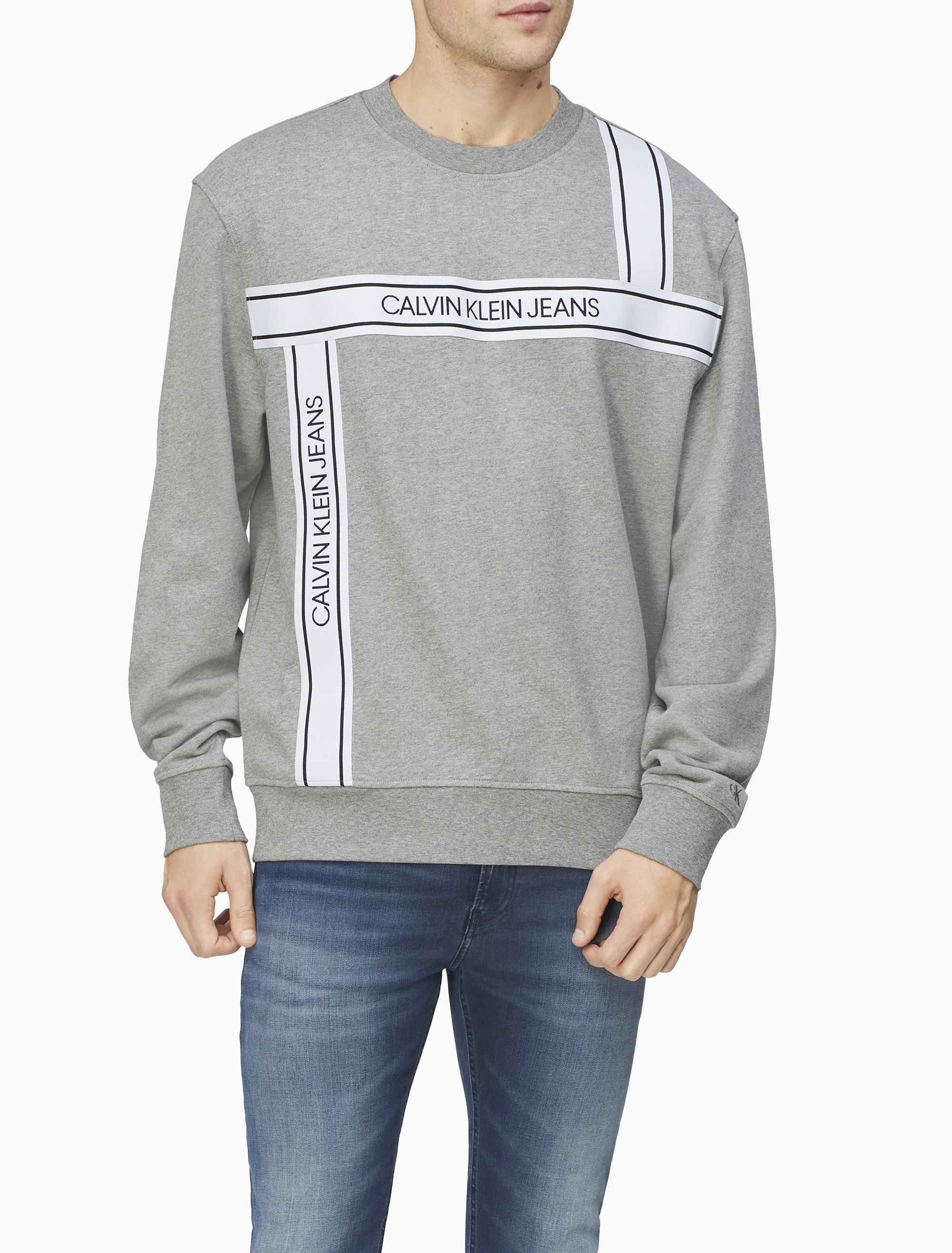 calvin klein logo tape sweatshirt