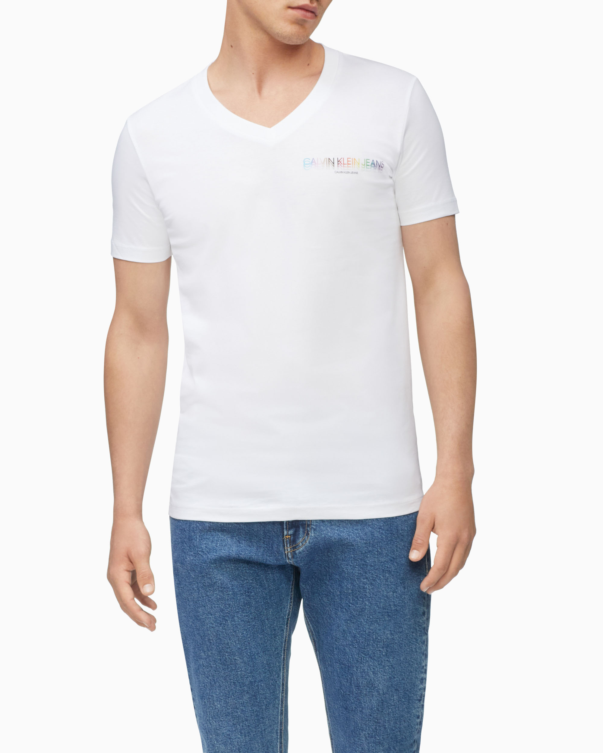 calvin klein slim v neck