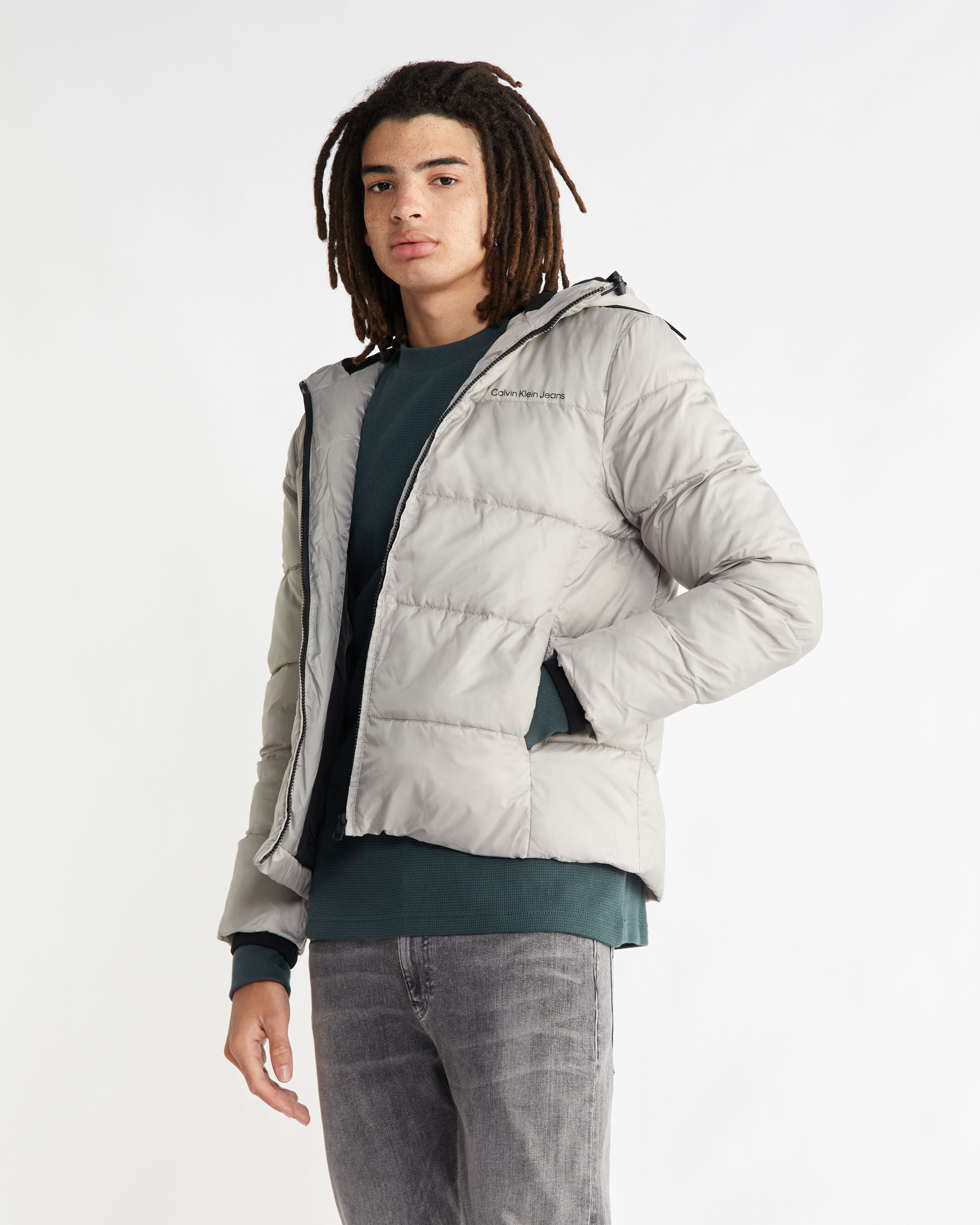 Calvin klein recycled polyester cheap puffer jacket