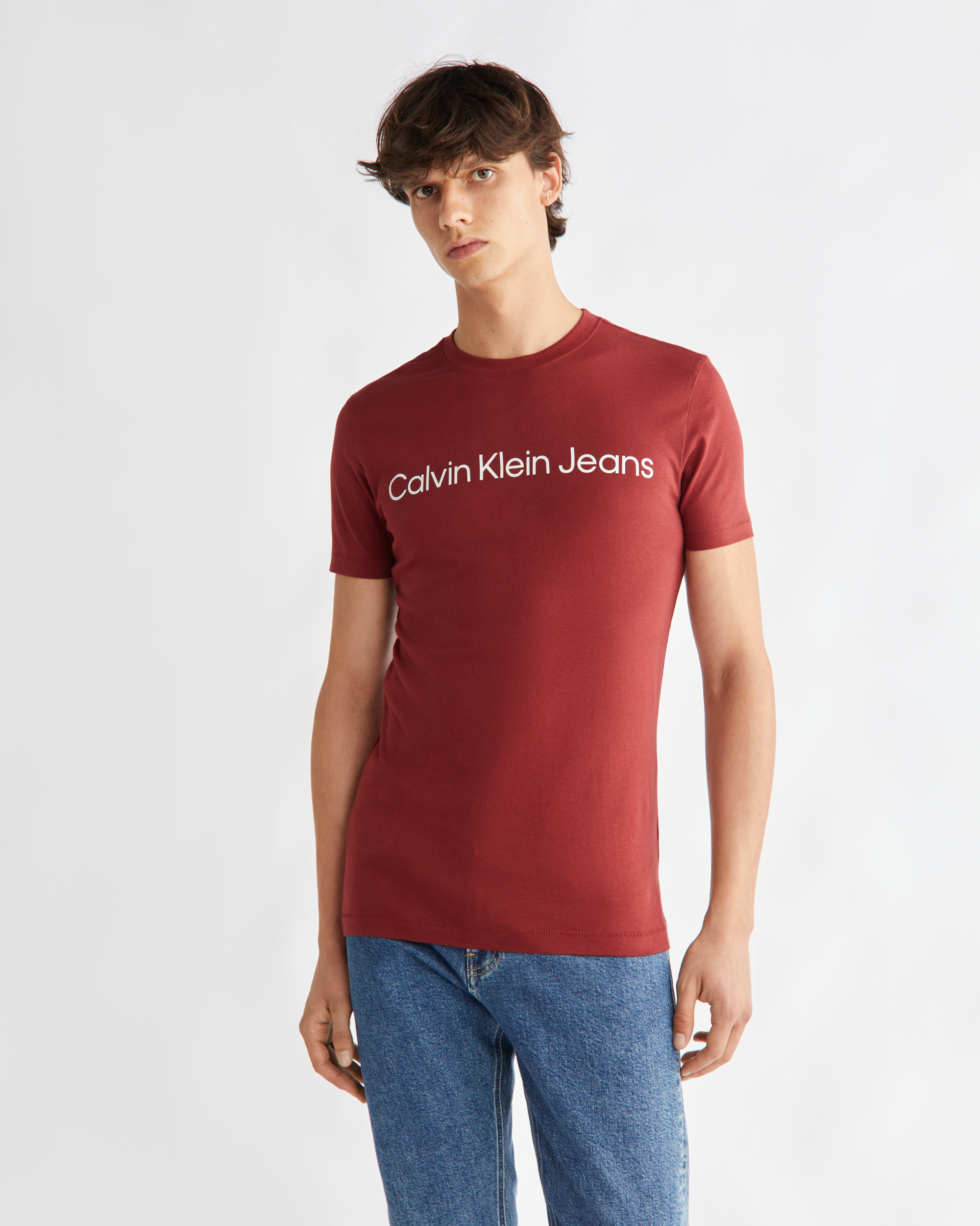 Calvin klein store t shirt bordeaux