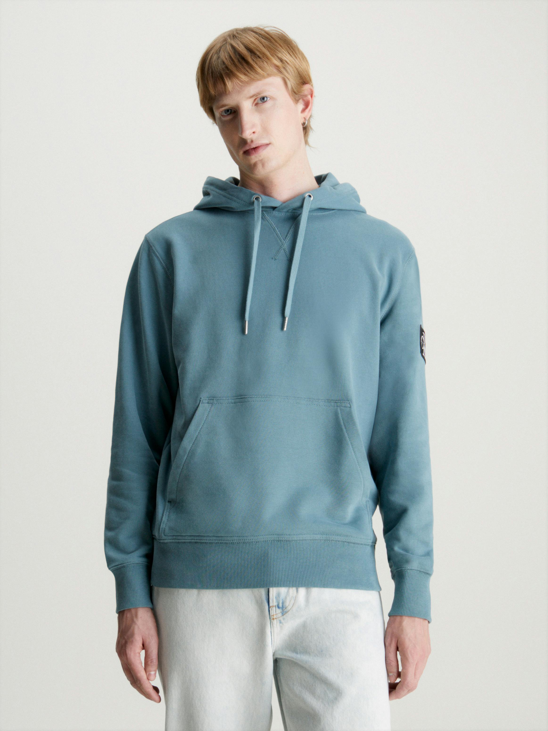 Cotton Terry Badge Hoodie Calvin Klein