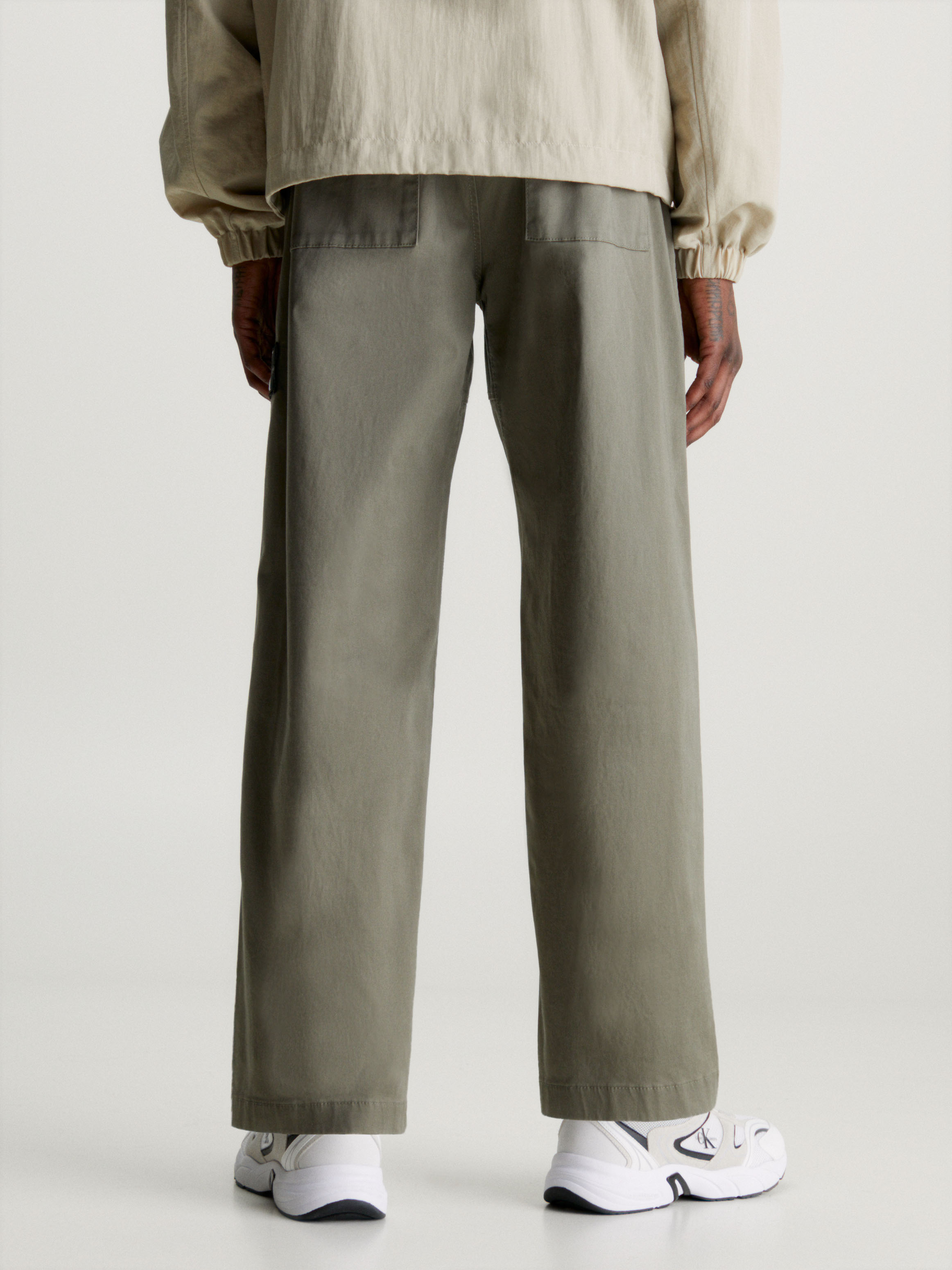 Relaxed Cotton Twill Trousers | Calvin Klein