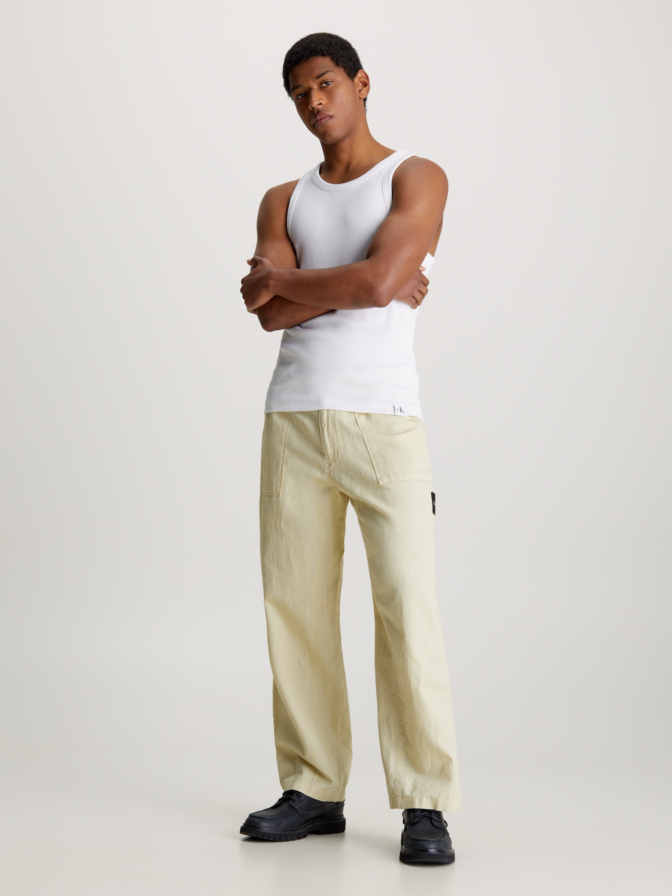 Cotton Linen Trousers Calvin Klein