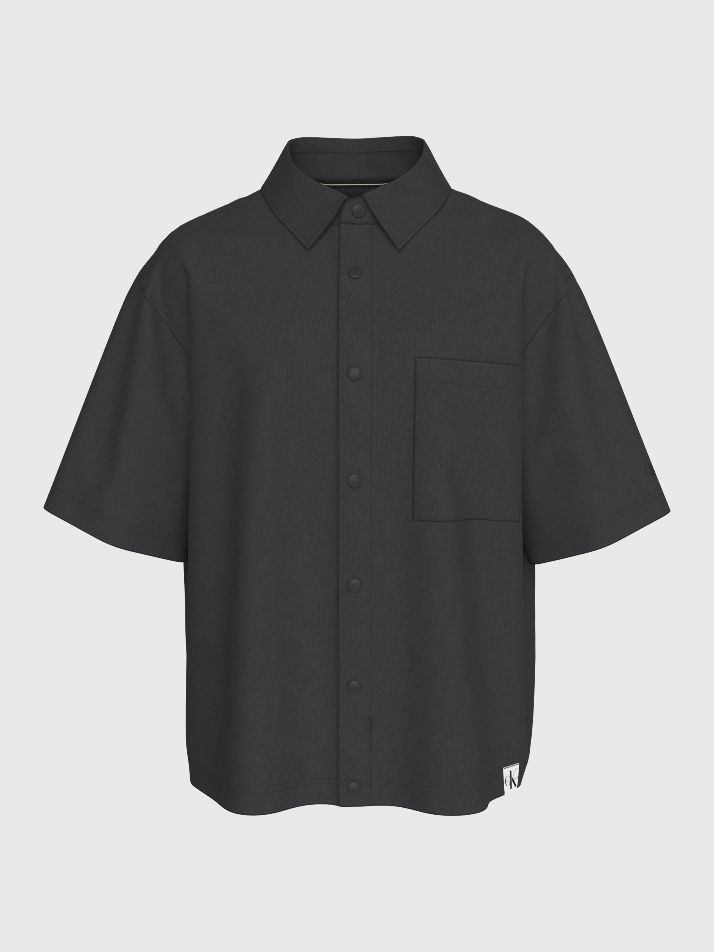 ★ ★ Men's Relaxed Fit CK Interlock Short Sleeve Relaxed Jersey Short Sleeve Shirt | Calvin Klein