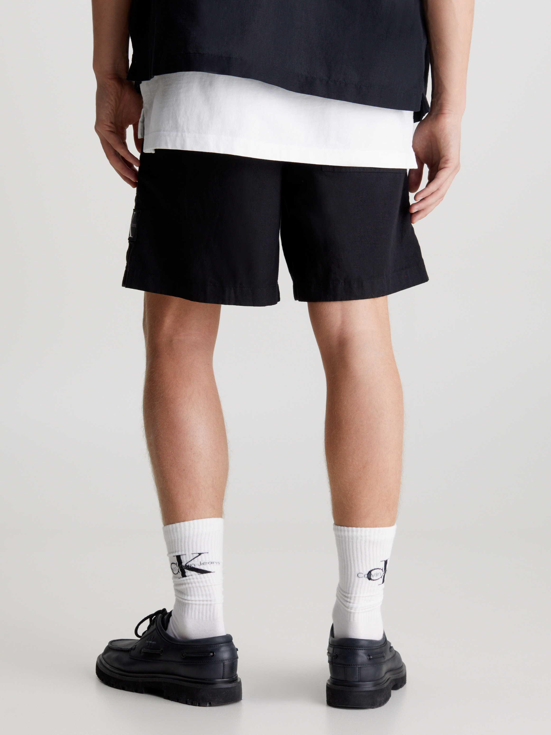パンツ litmus JOHN BLACK TAILORED SHORTS Calvin Klein Kids' Lightweight Tailored Shorts, Black