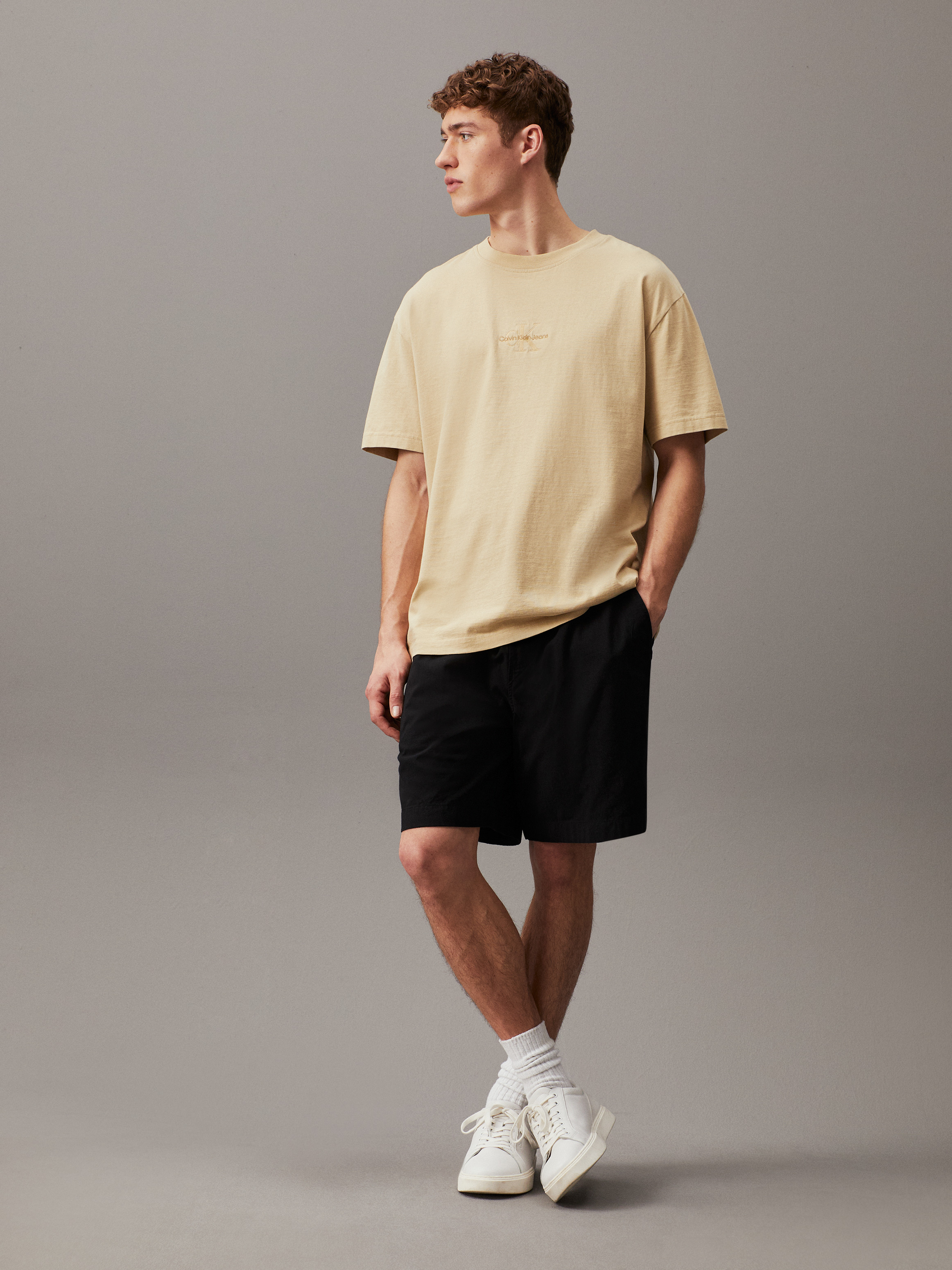 Textured Cotton Shorts | Calvin Klein