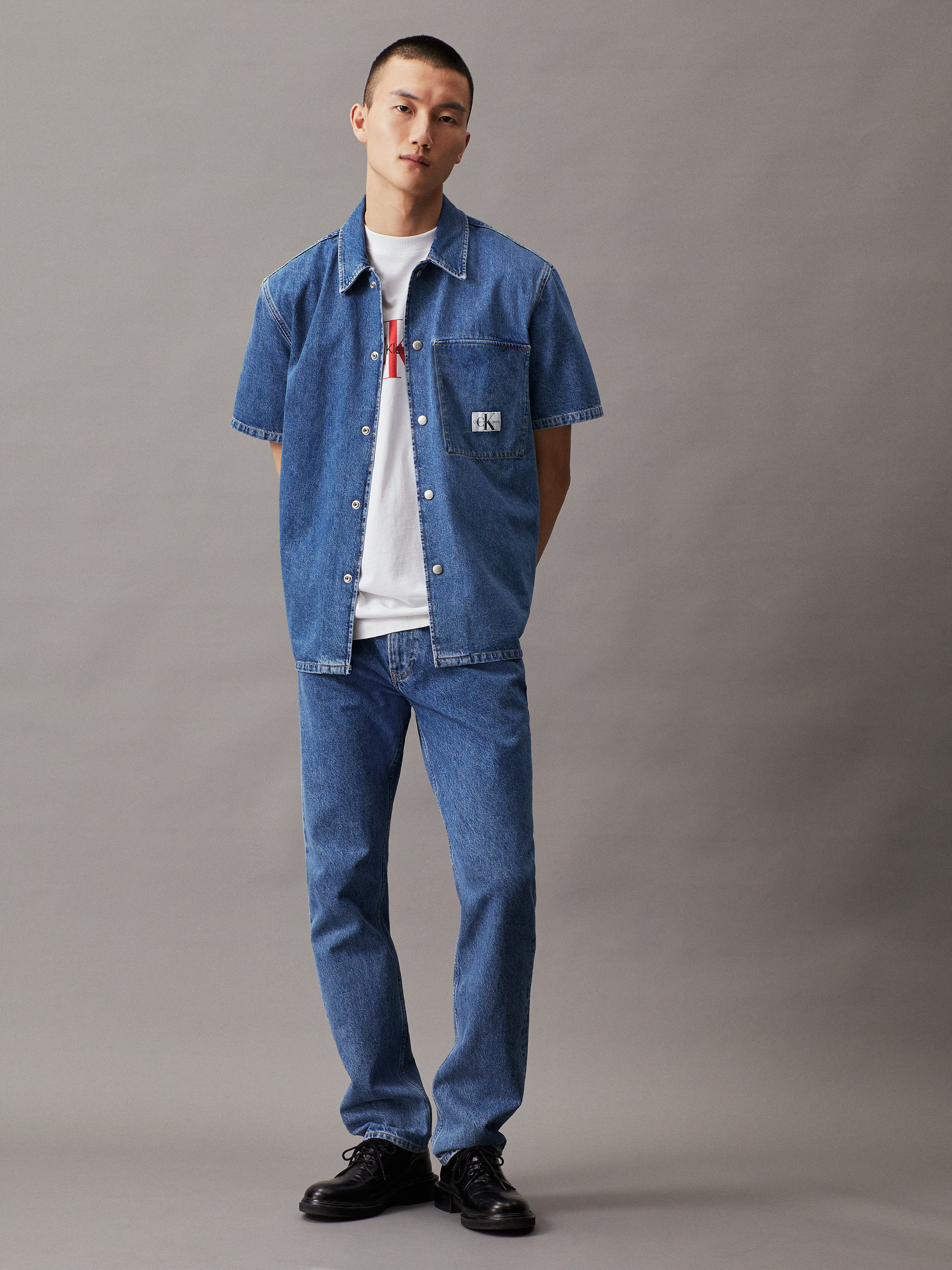 Denim Short Sleeve Shirt | Calvin Klein Denim Short Sleeve Shirt | Calvin Klein