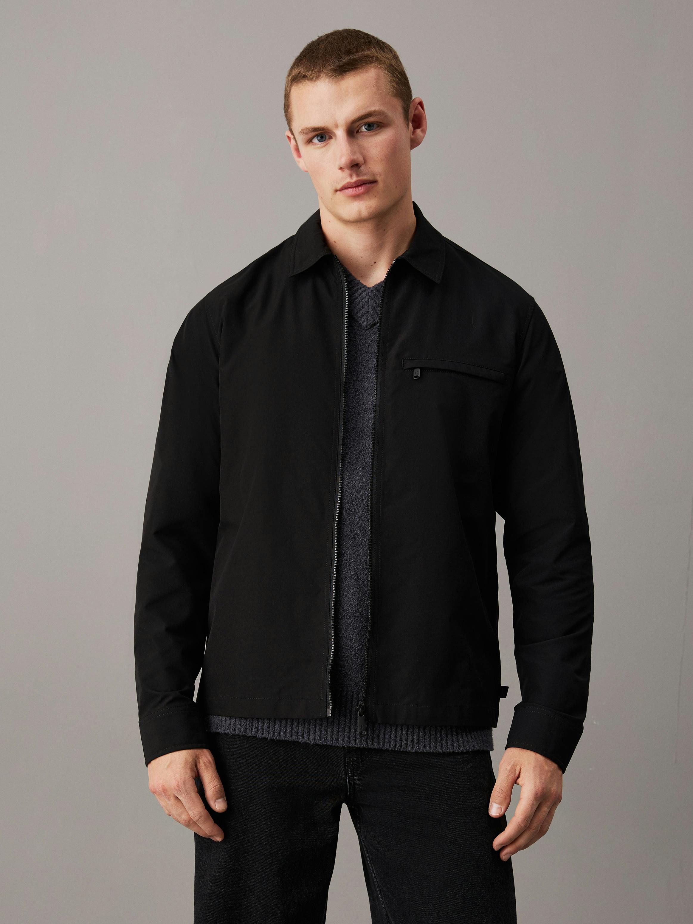 Zip Up Shirt Jacket Calvin Klein
