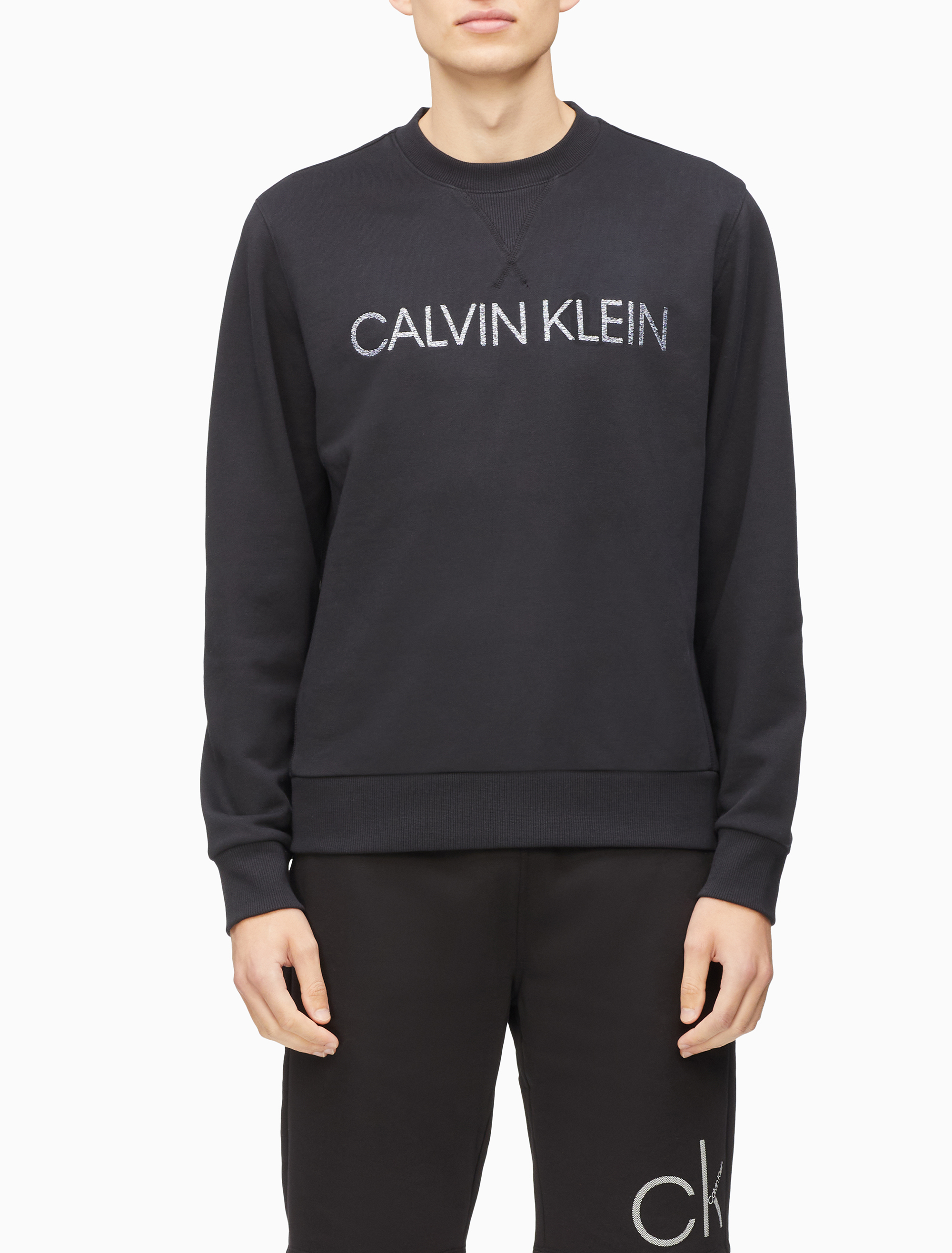 calvin klein embroidered logo sweatshirt