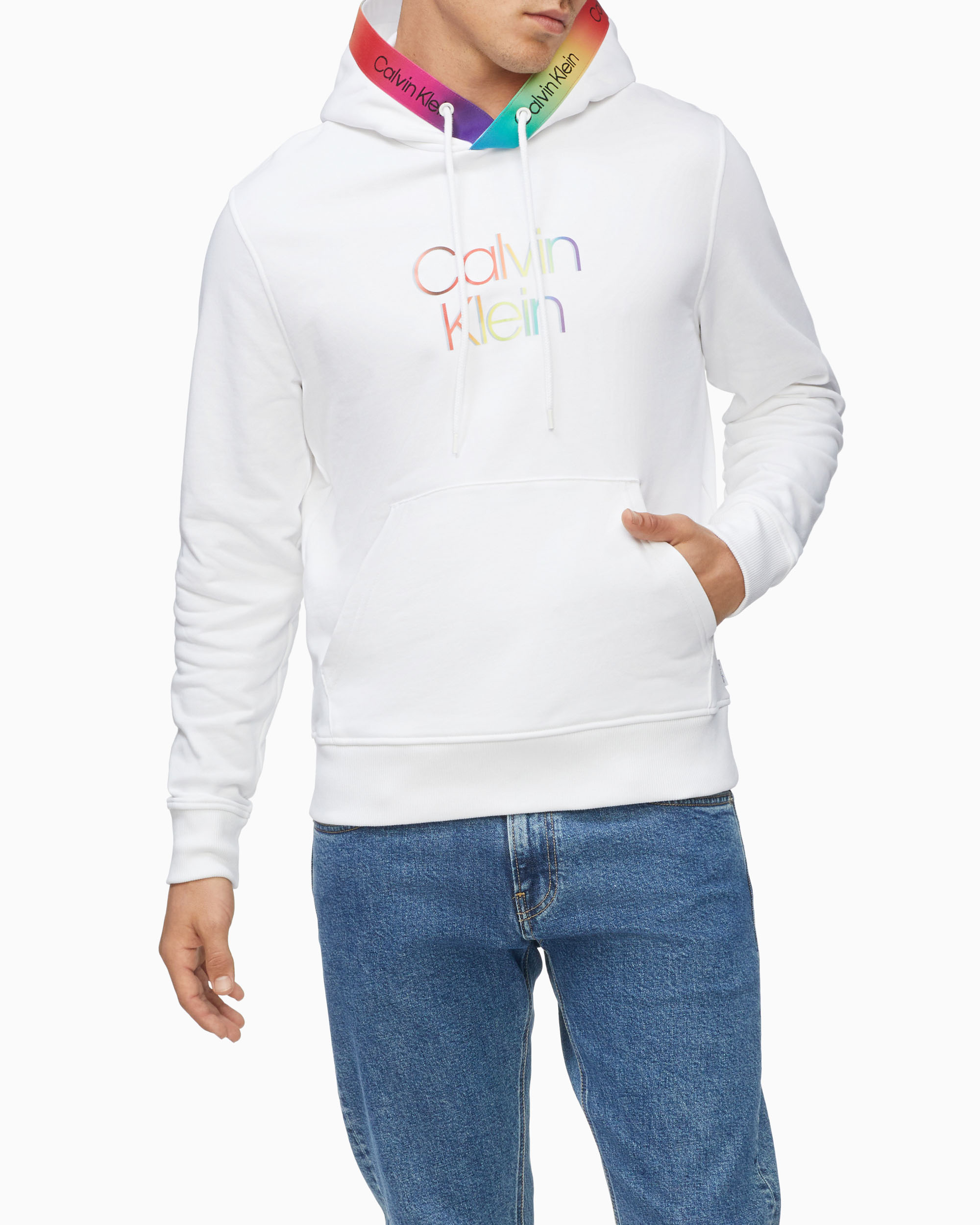 calvin klein rainbow hoodie