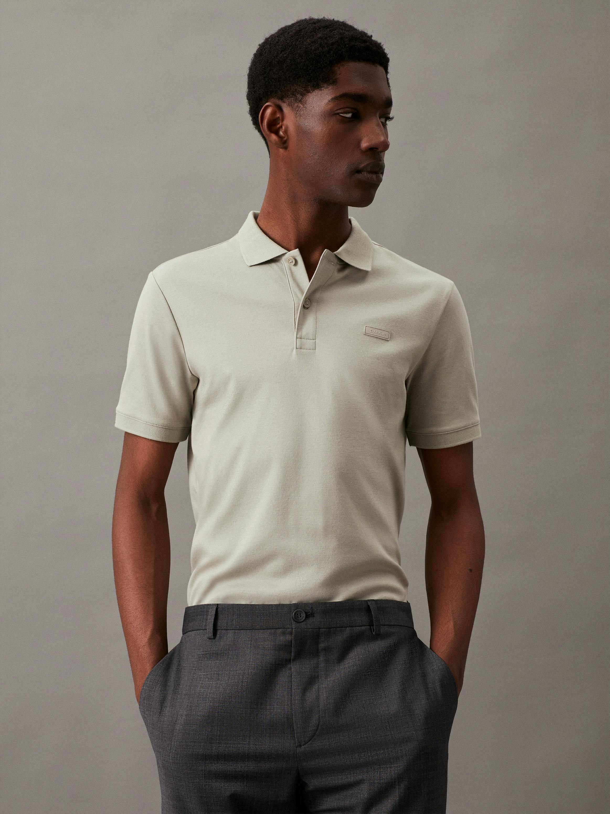 Slim Smooth Cotton Polo Shirt Calvin Klein - Main Image