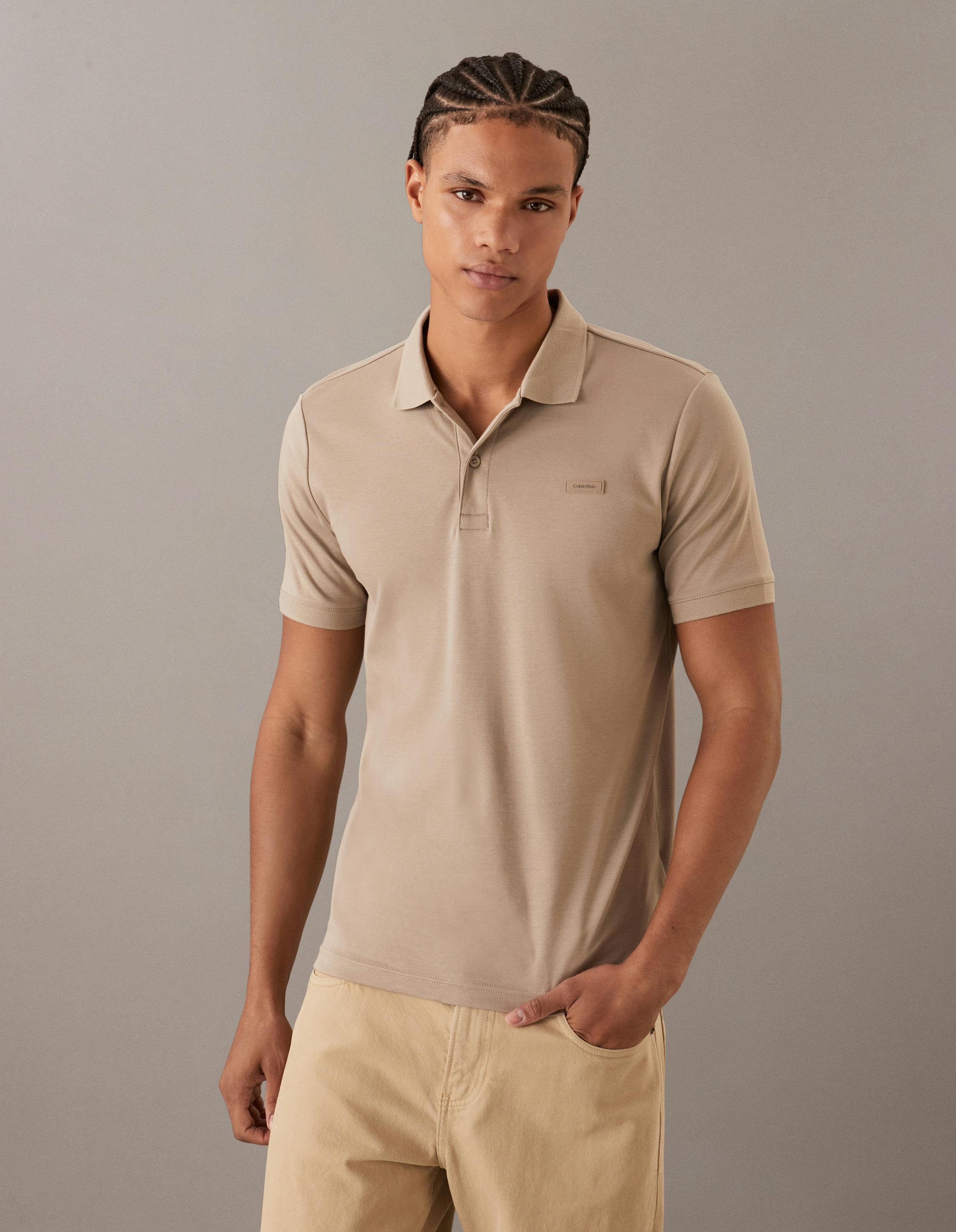 Slim Smooth Cotton Polo Shirt Calvin Klein - Main Image