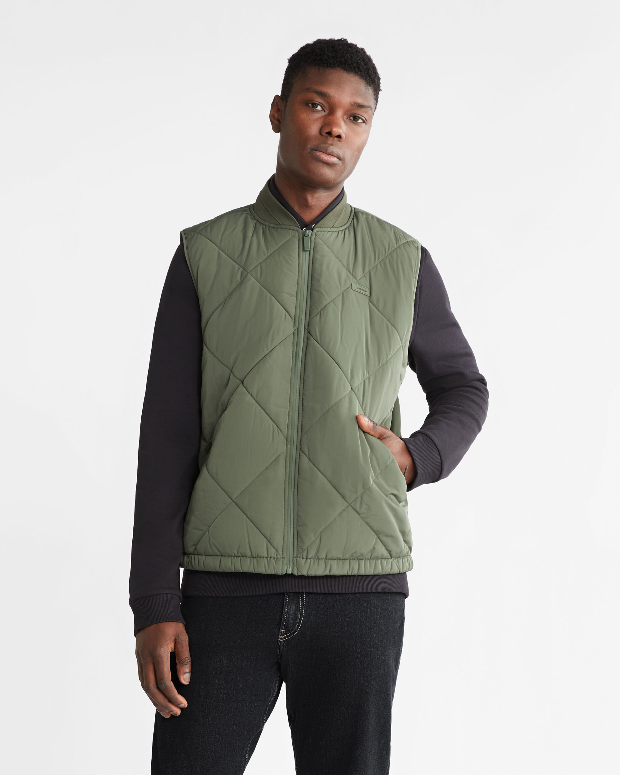 Calvin klein quilted puffer vest best sale