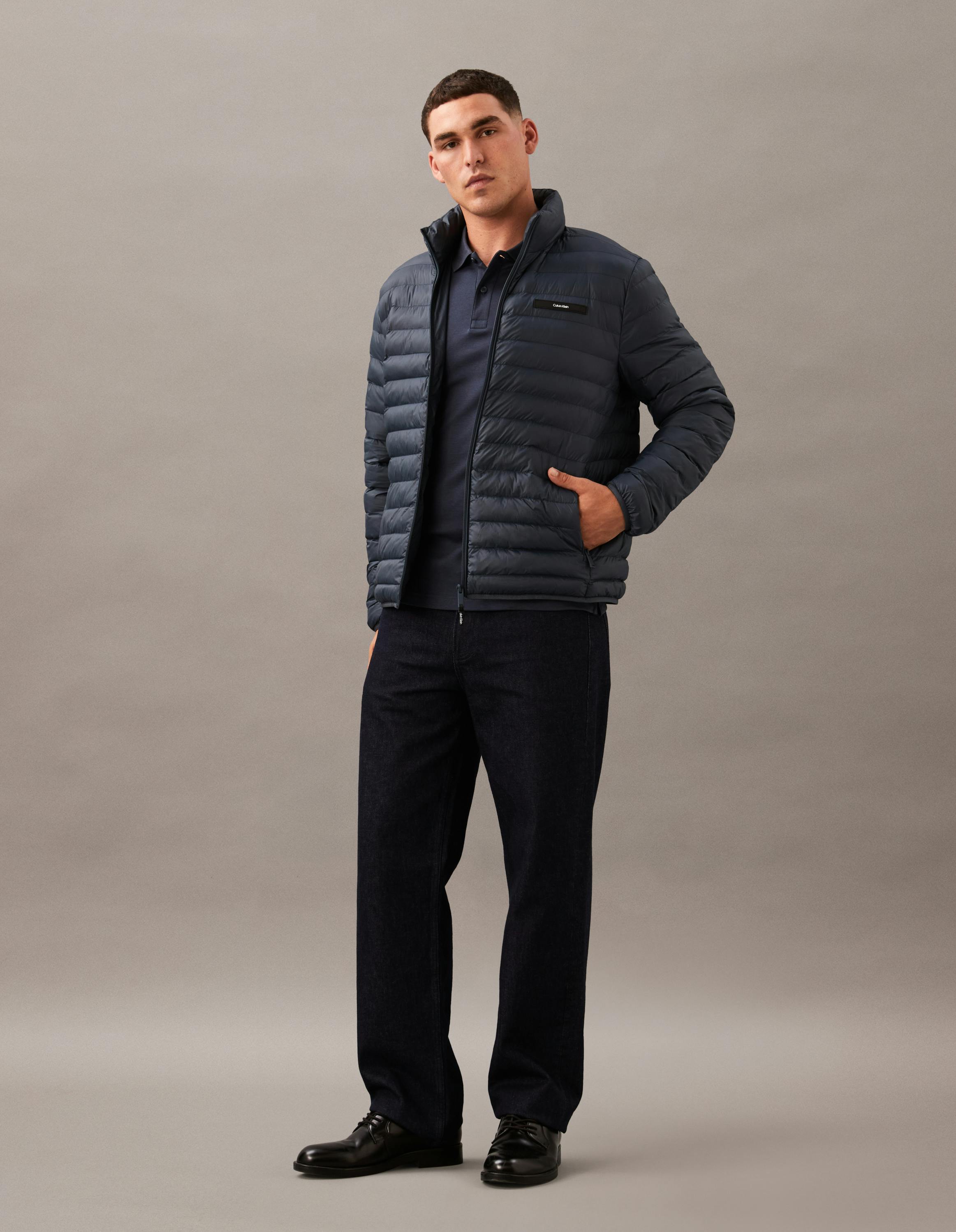 Klein Mens Calvin Klein Packable Down Puffer Coat Packable Quilted