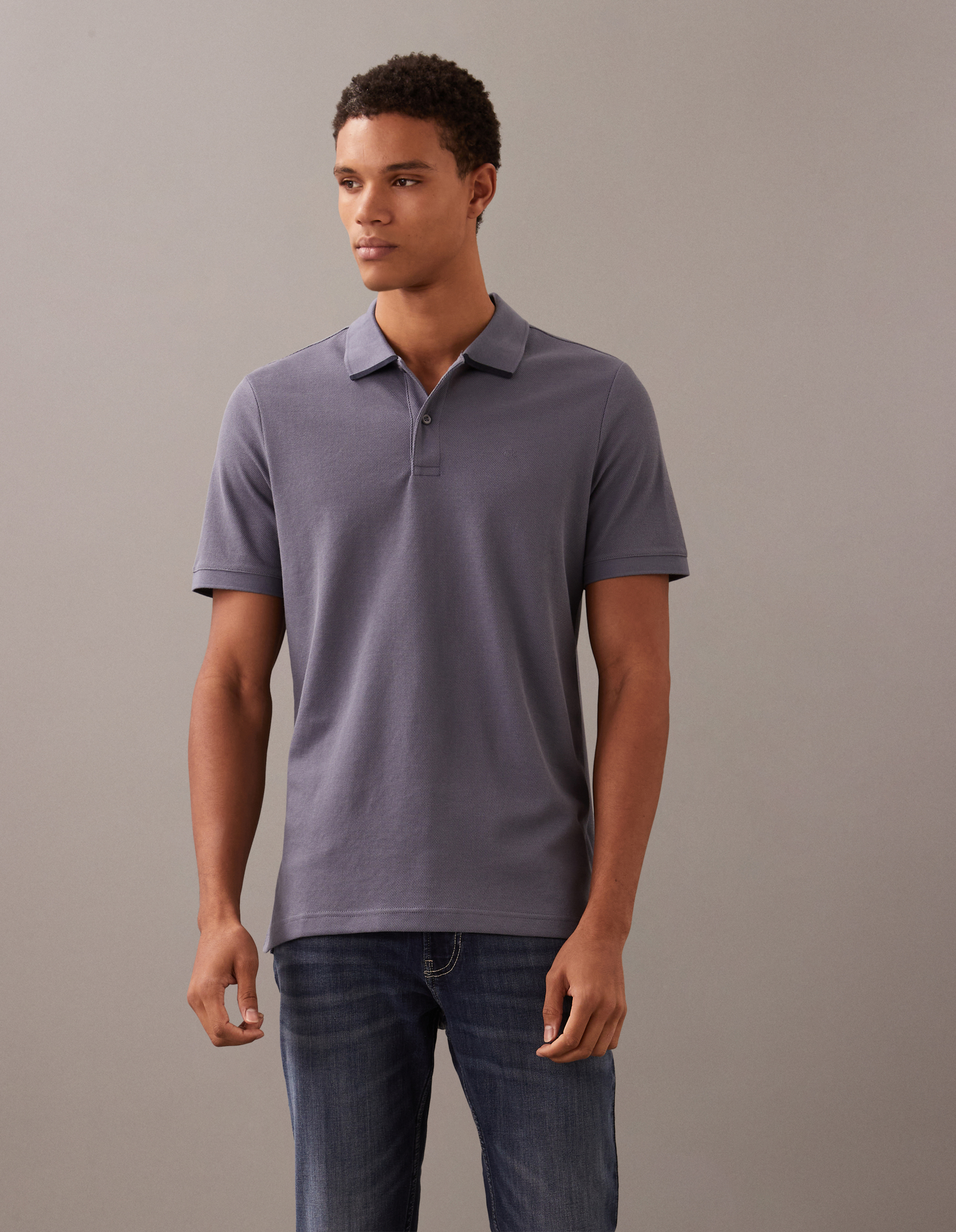 Bubble Stitch Polo Shirt