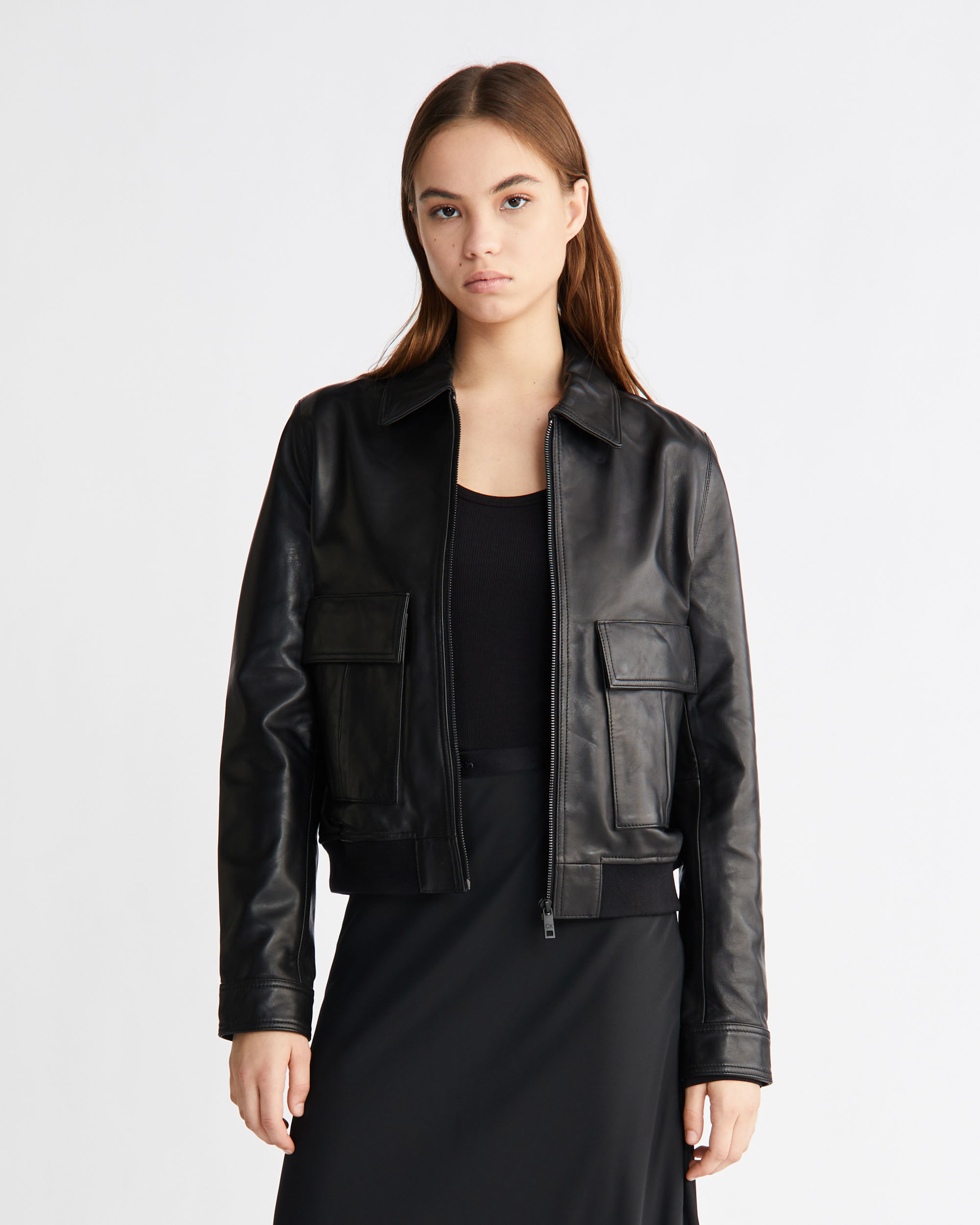 Calvin outlet klein leather jacket