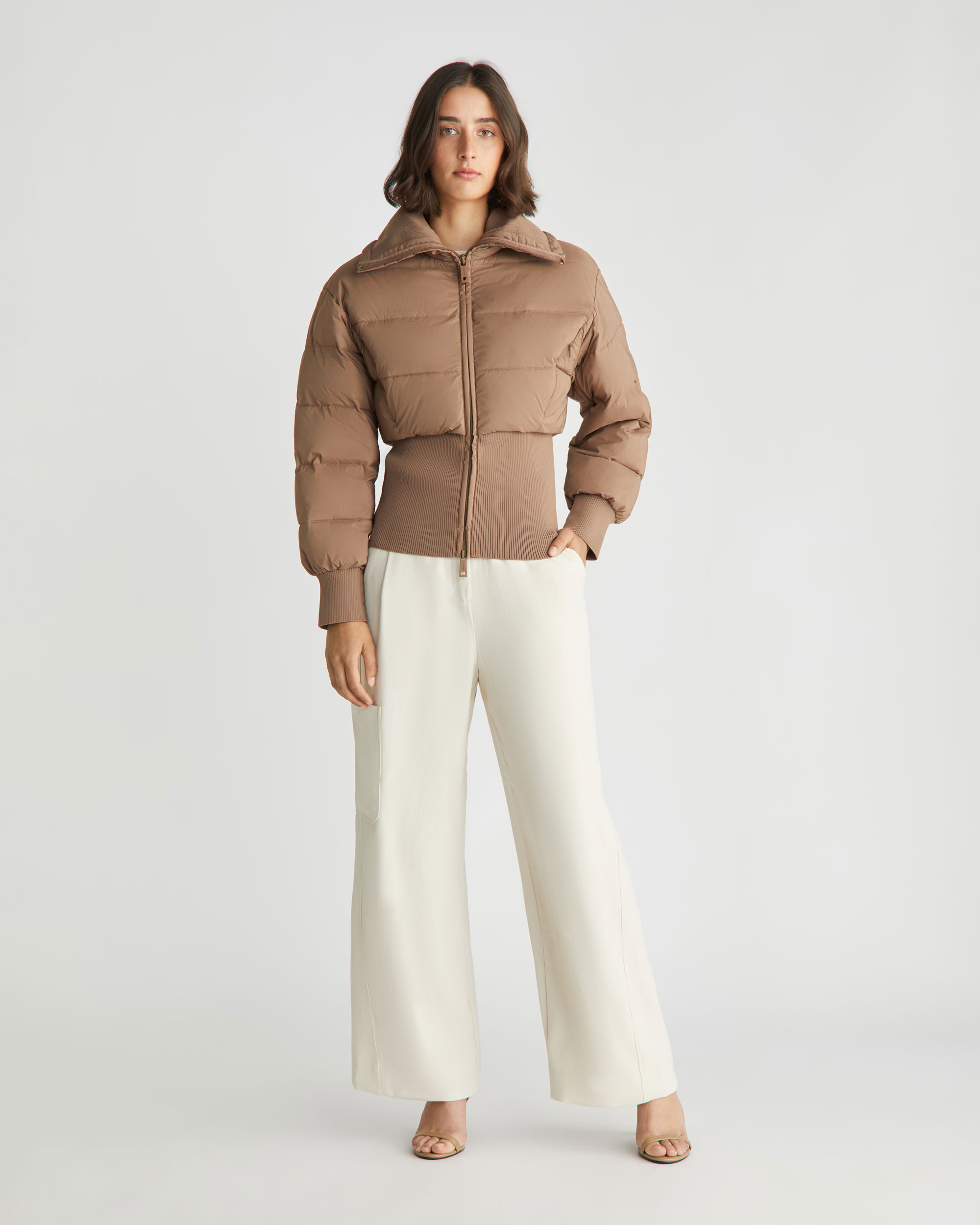 Ribbed Waist Puffer Jacket | Calvin Klein