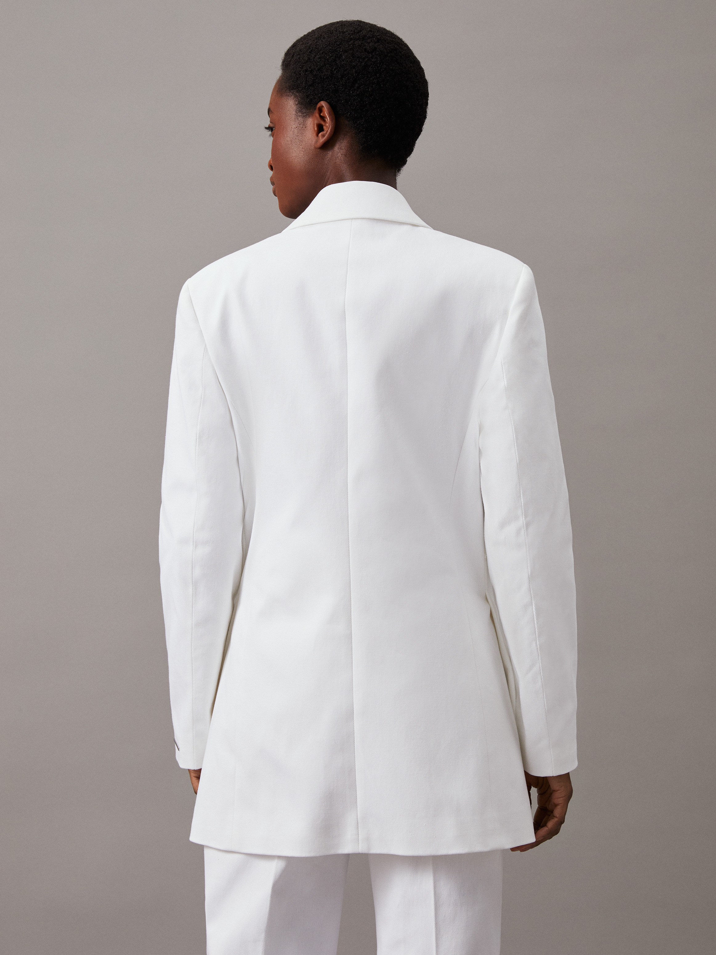 Cotton Twill Tailored Blazer Calvin Klein