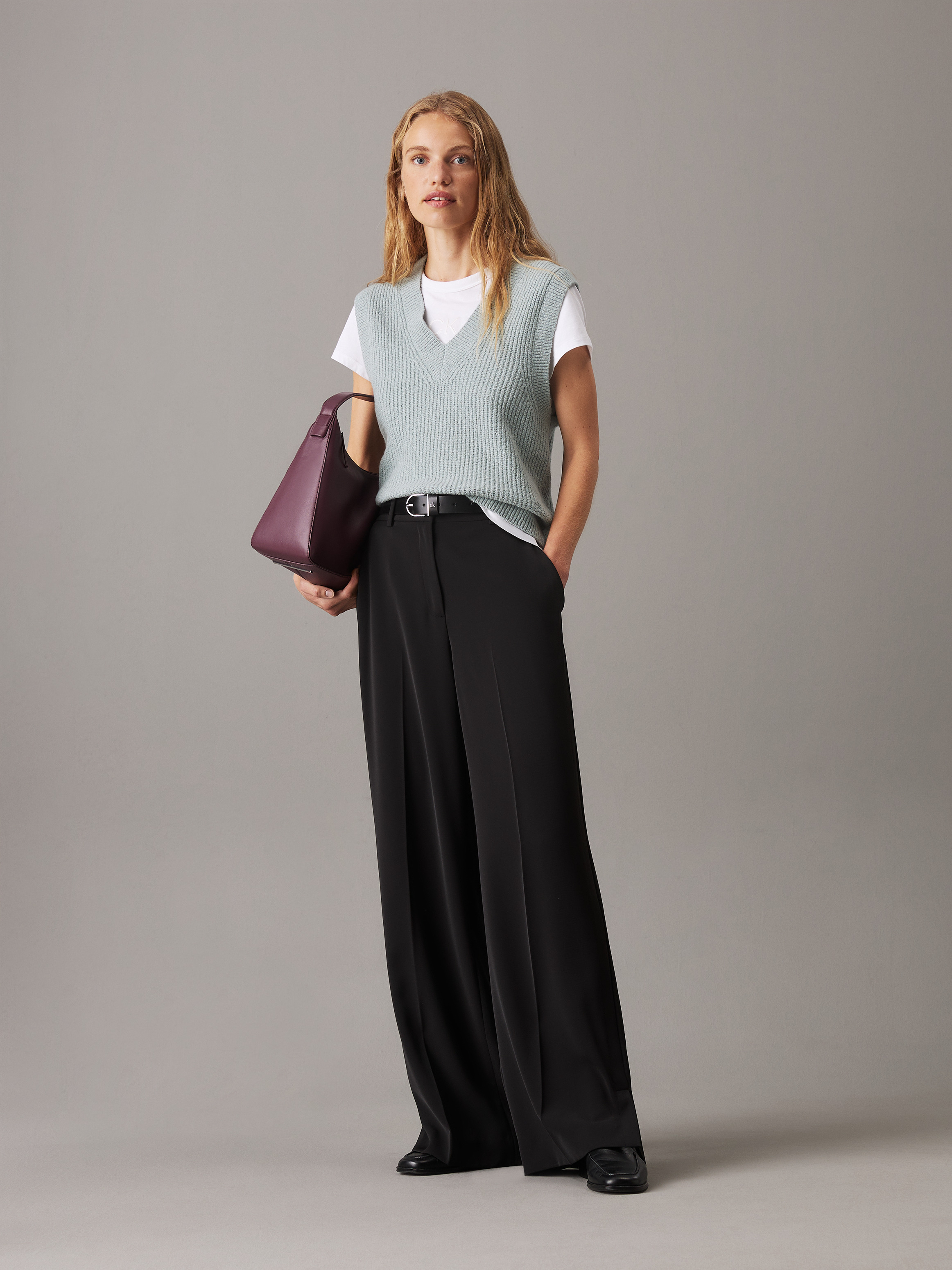 パンツ   PANTS (K20K207876 BEH) Slim Wide Leg Pants | Calvin Klein
