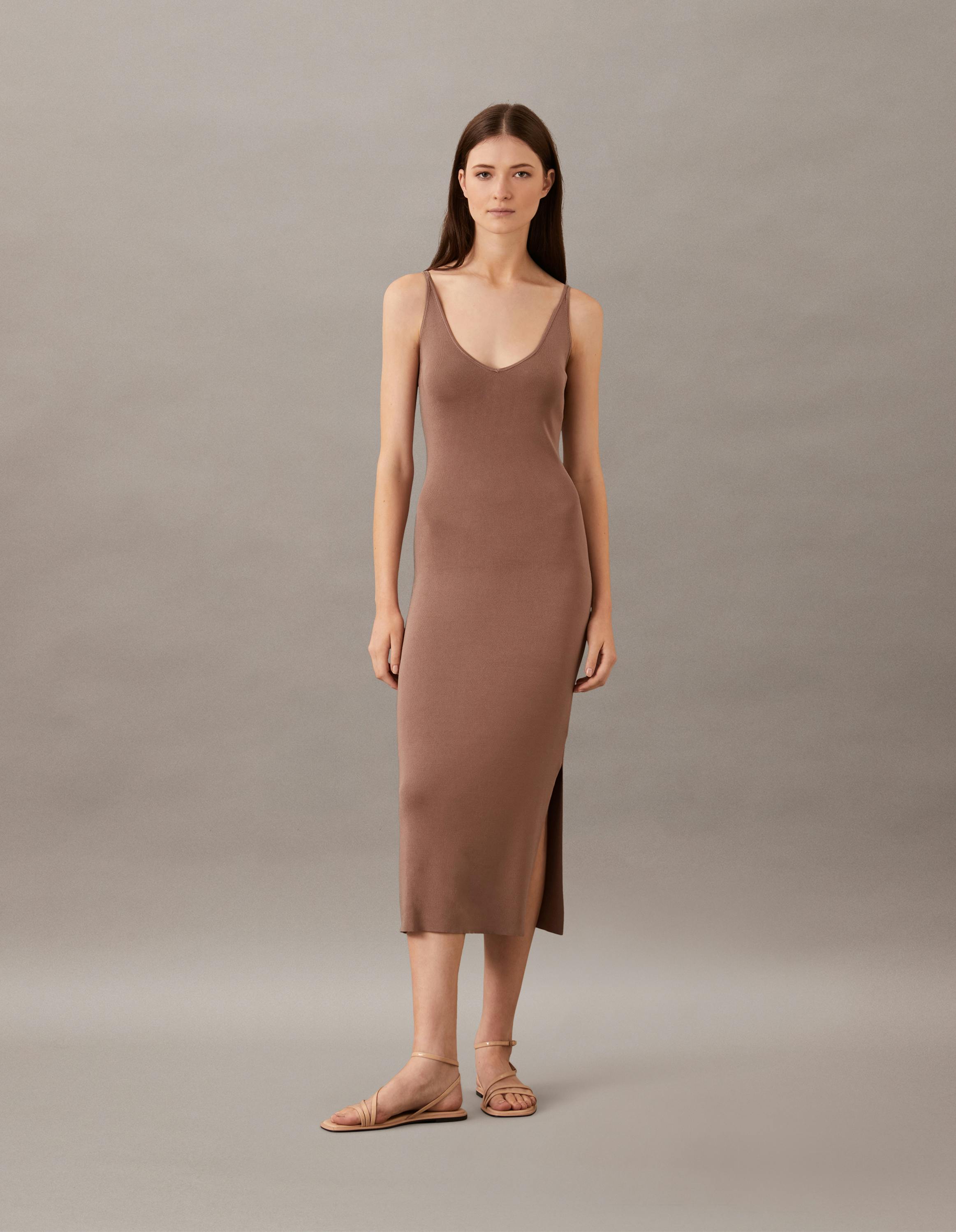 calvin klein marlowe fitted knit dress Calvin Klein Marlowe Fitted Dress NWT Coach