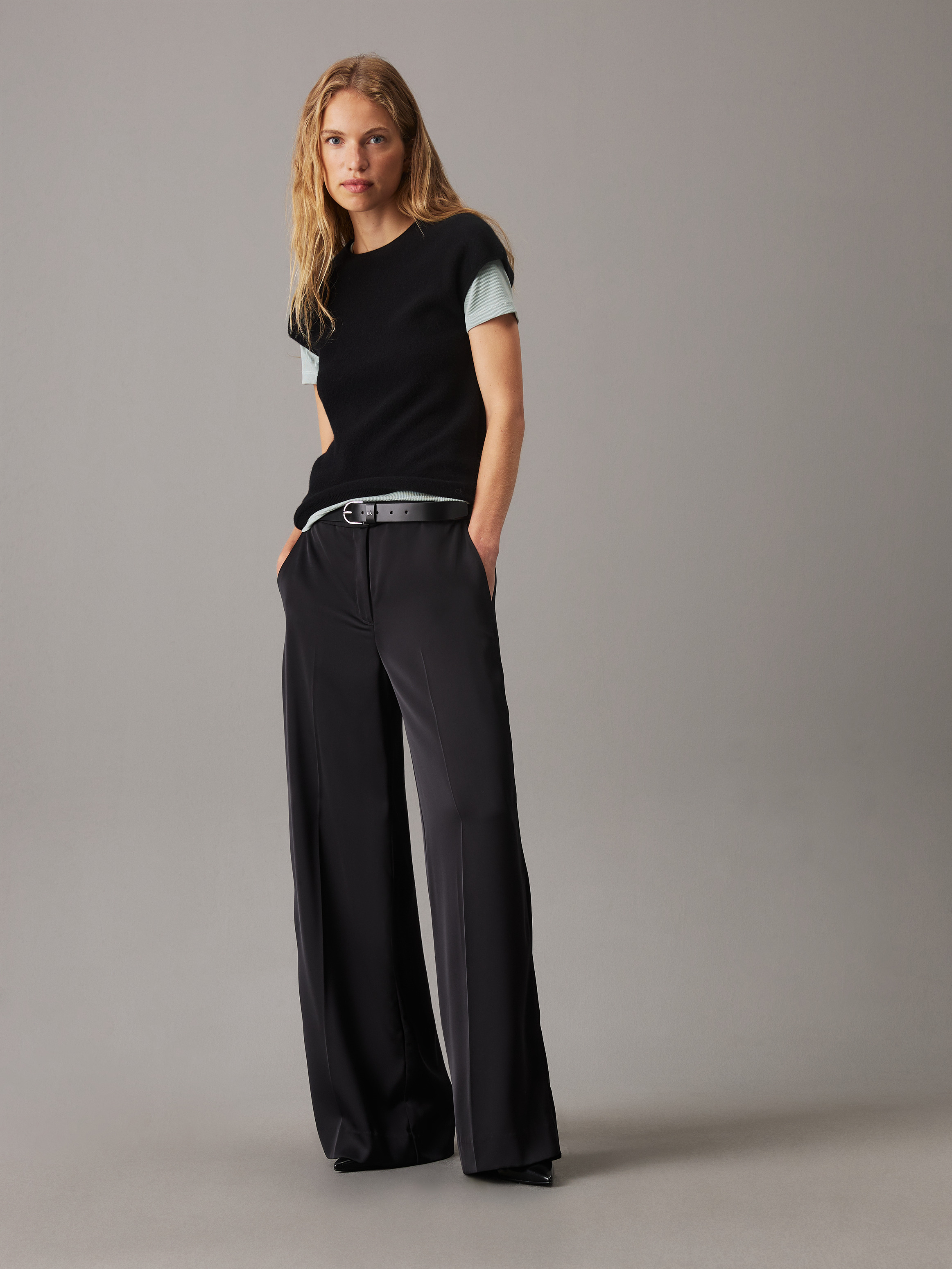 Straight Technical Satin Pants | Calvin Klein