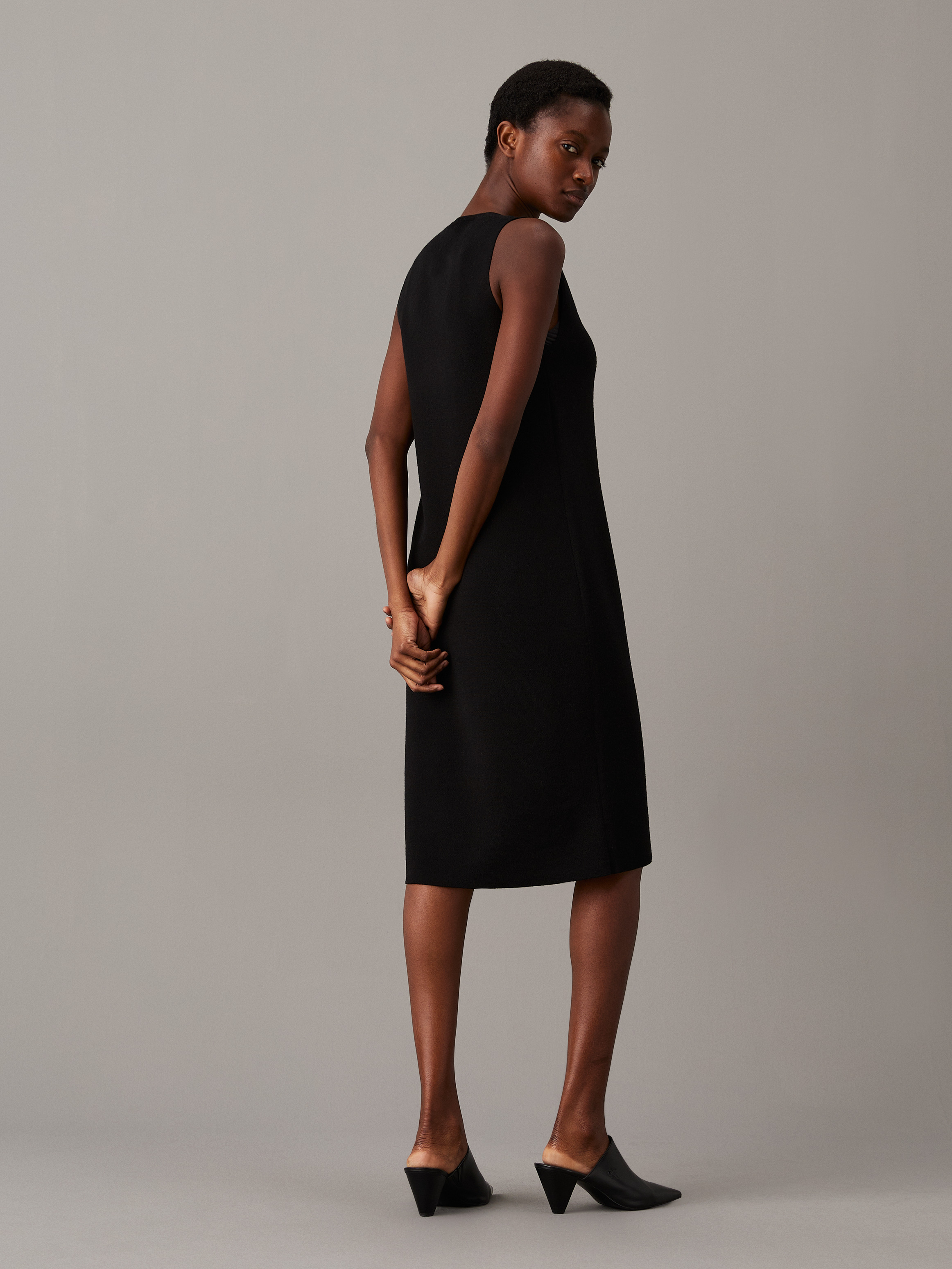 calvin klein black shift dress CALVIN KLEIN Women's Black Sleeveless Shift Dress Size 6 Cocktail Party Wear