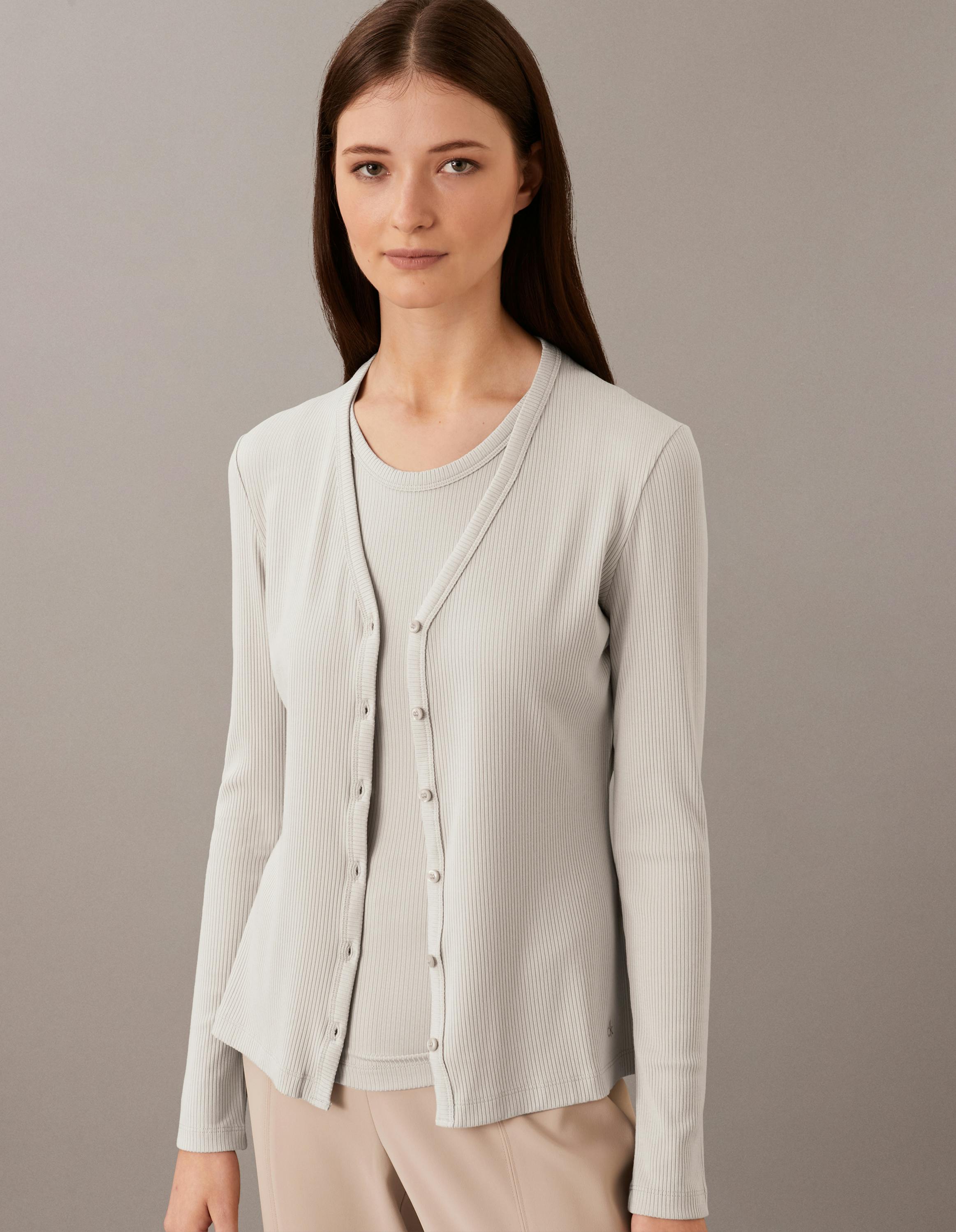 Modal Ribbed Cardigan Calvin Klein