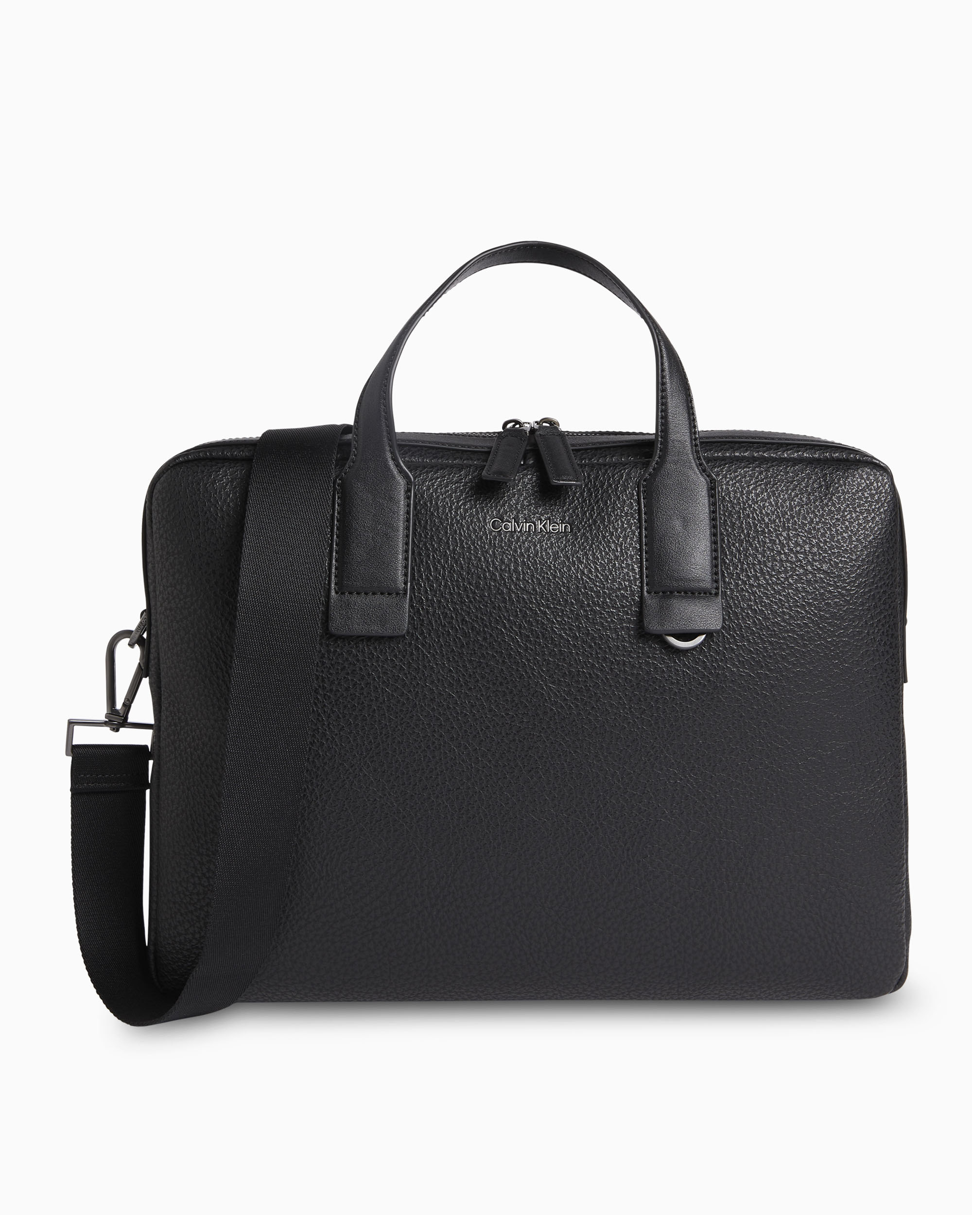 calvin klein leather laptop bag