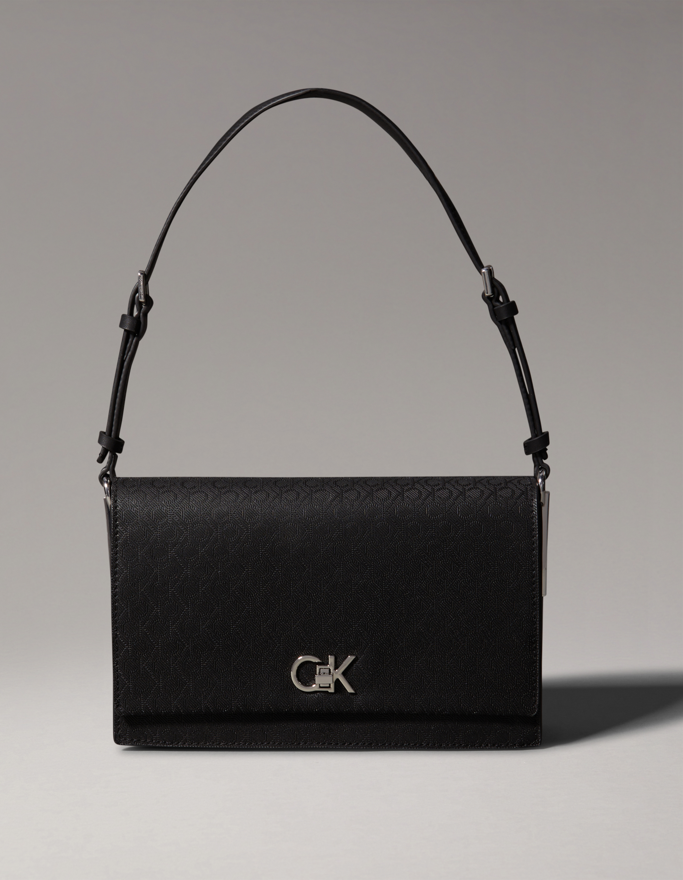 ショルダーバッグ・ポシェット   Women's CKJ Monogram Logo Jacquard Shoulder Bag Logo Jacquard Shoulder Bag | black | Calvin Klein Hong Kong