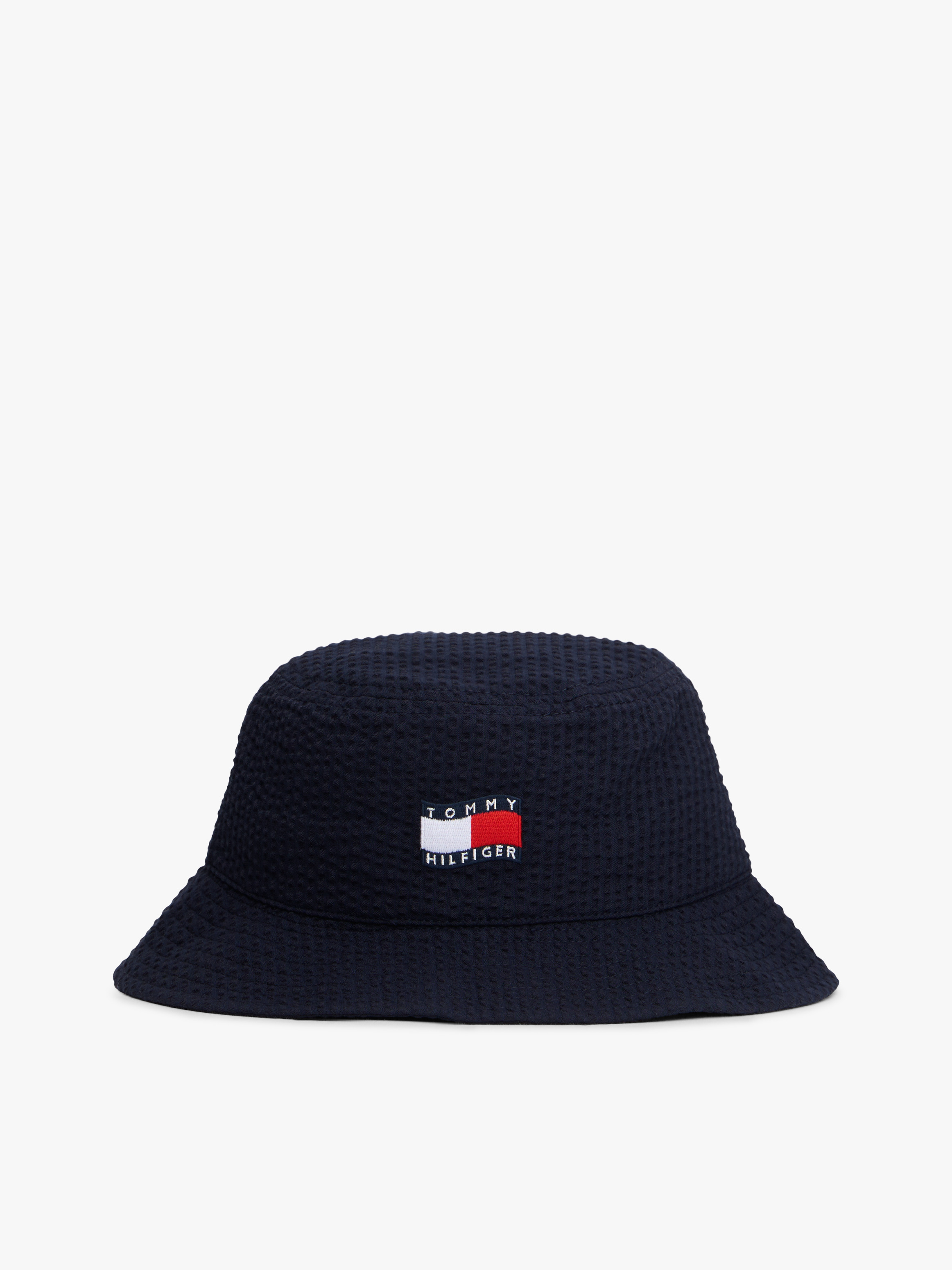 Kids Wavy Flag Seersucker Bucket Hat