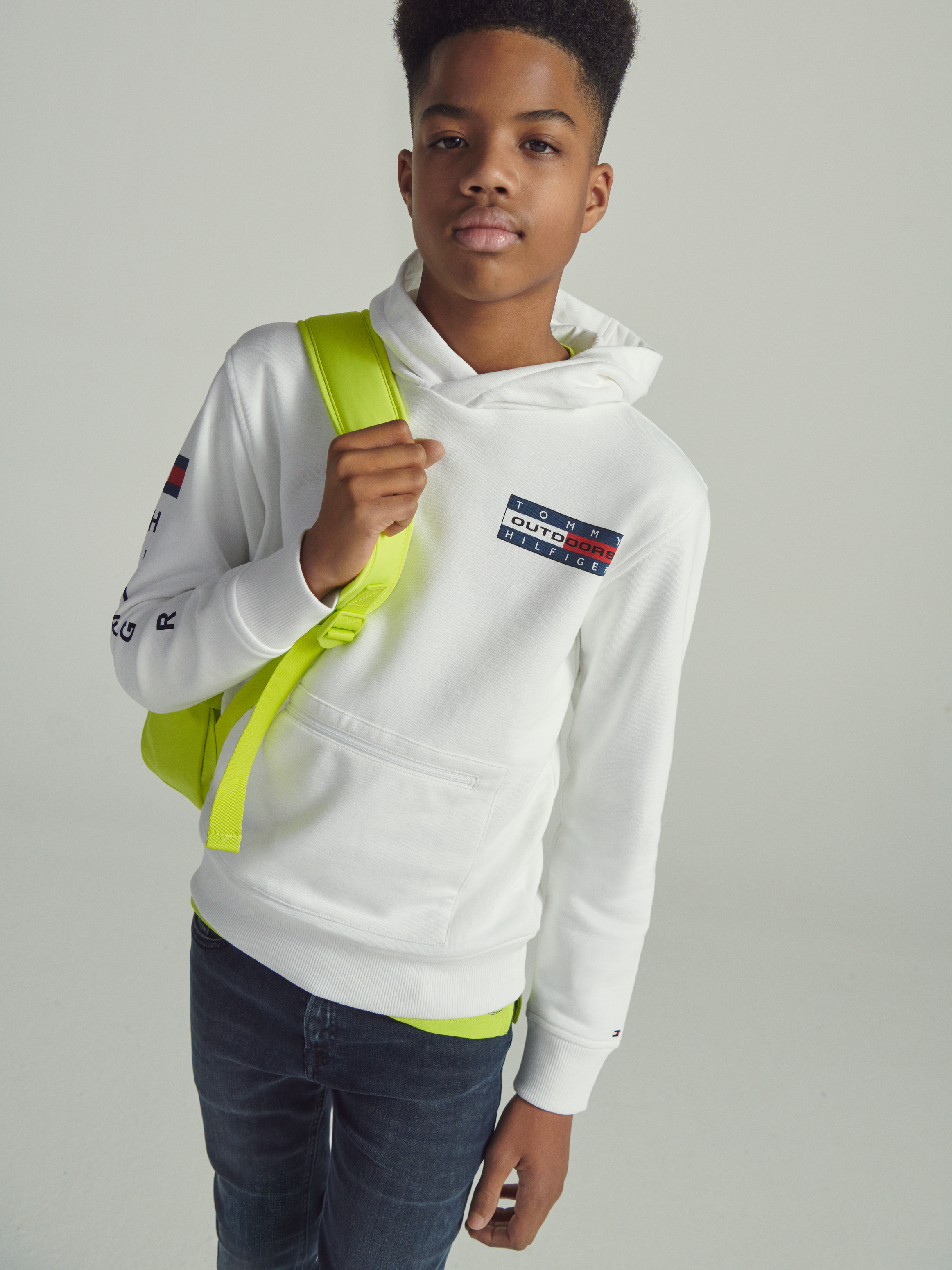 Boys 3 7 Outdoor Logo Hoodie Hoodies Tommy Hilfiger